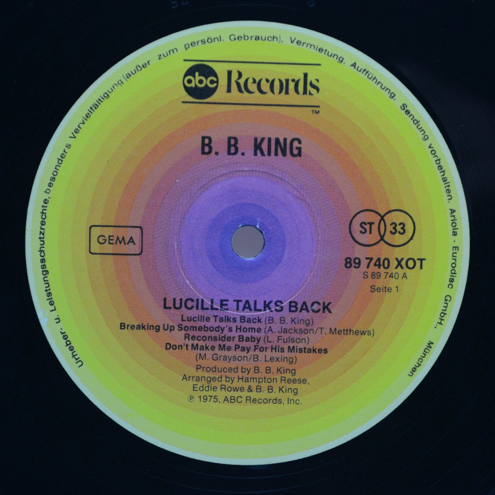 B.B. King — Lucille Talks Back, 1975