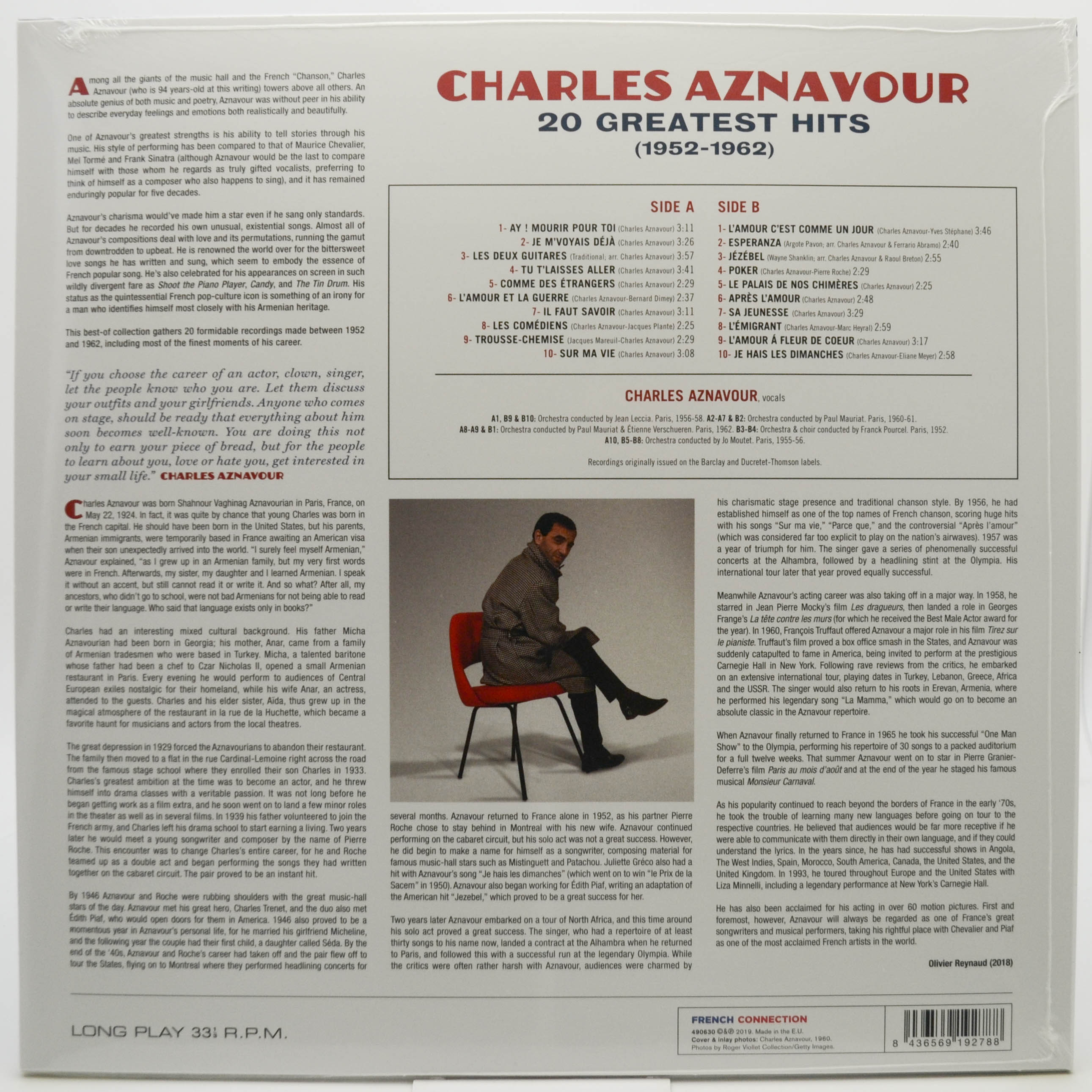 Charles Aznavour — 20 Greatest Hits (1952 - 1962), 2018