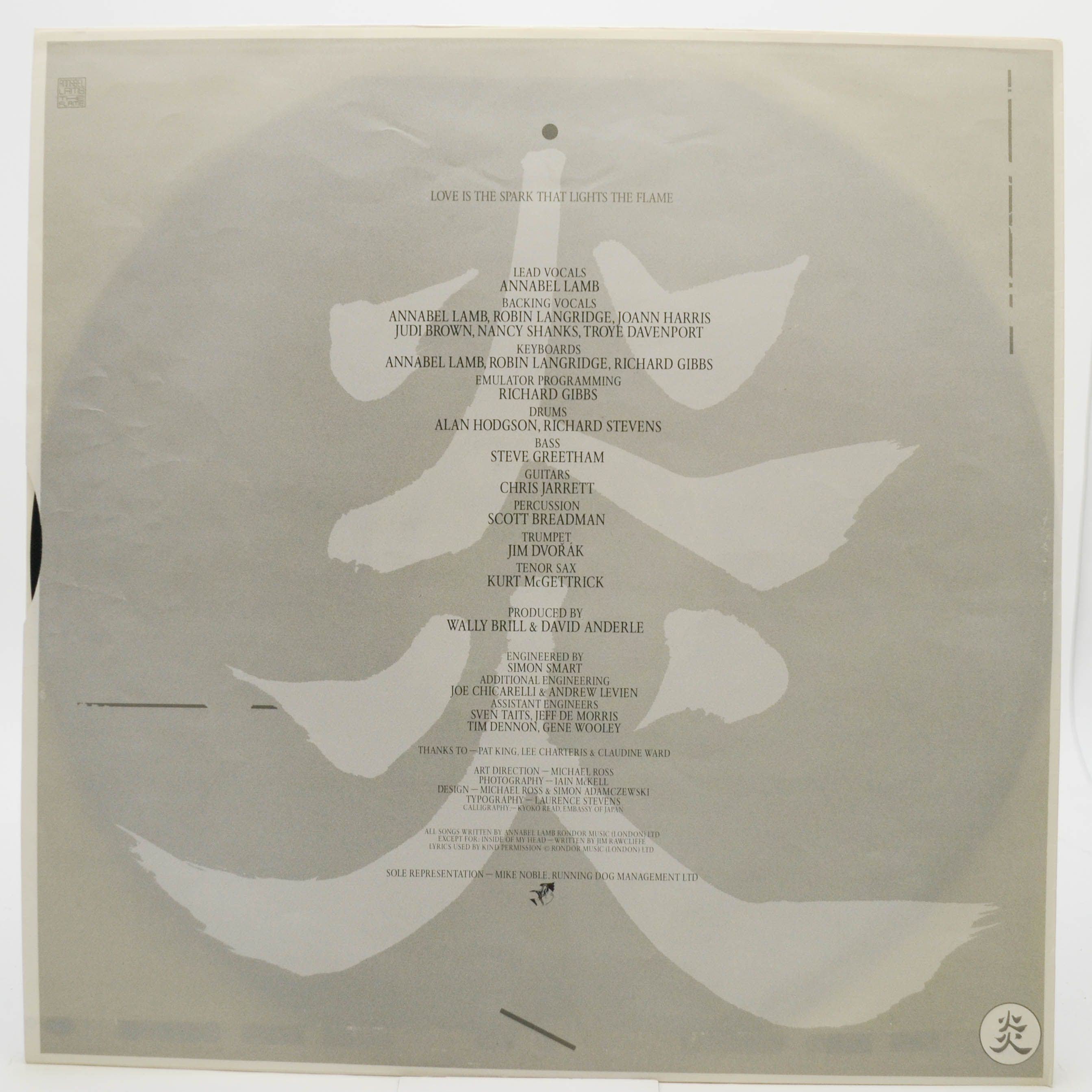 Виниловая пластинка Annabel Lamb — The Flame, 1984