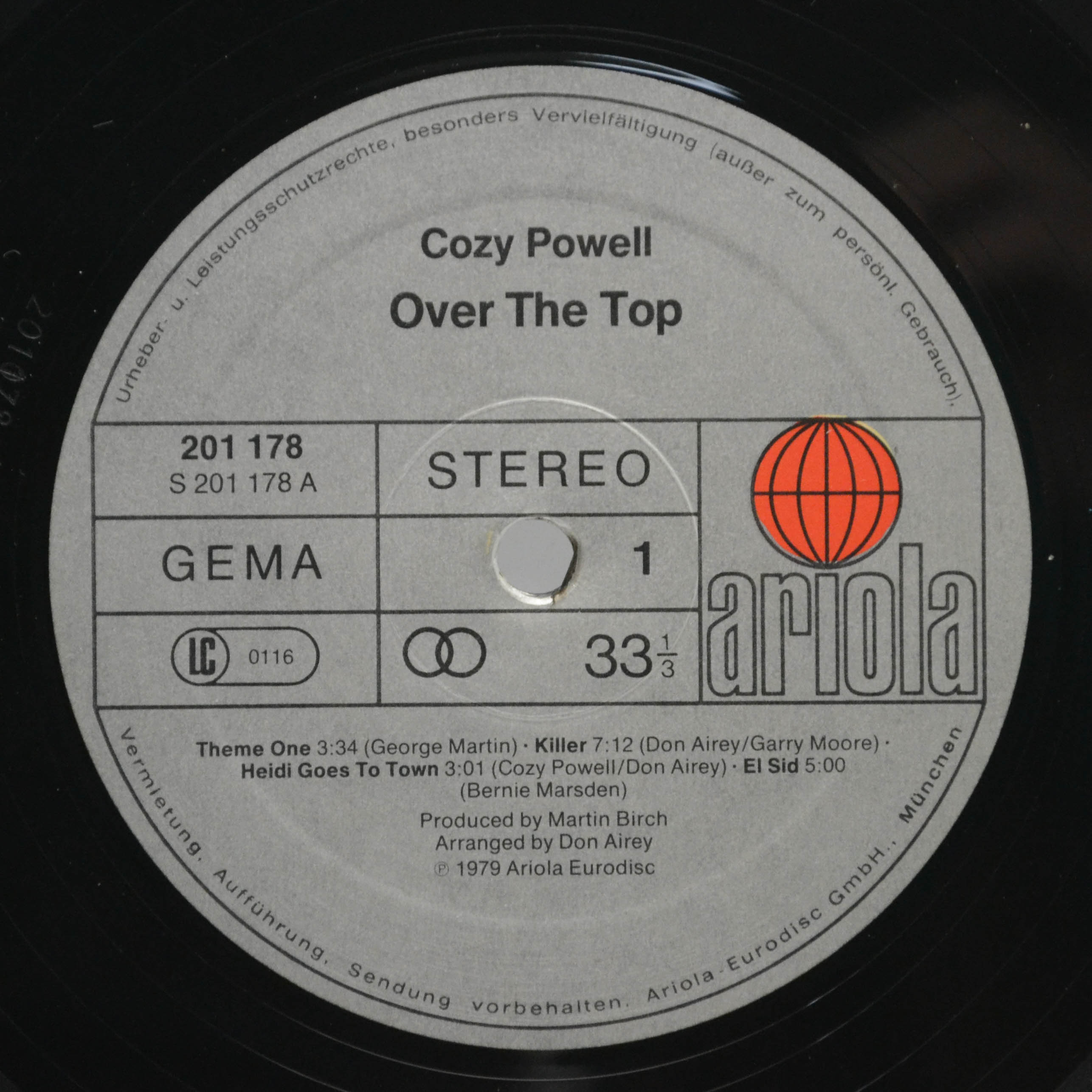 Виниловая пластинка Cozy Powell — Over The Top, 1979