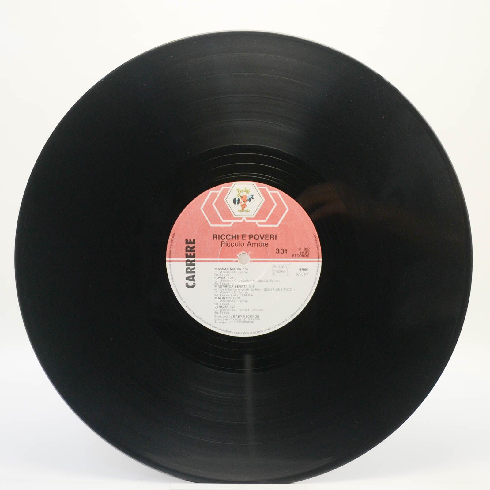 Виниловая пластинка Ricchi & Poveri — Piccolo Amore, 1982