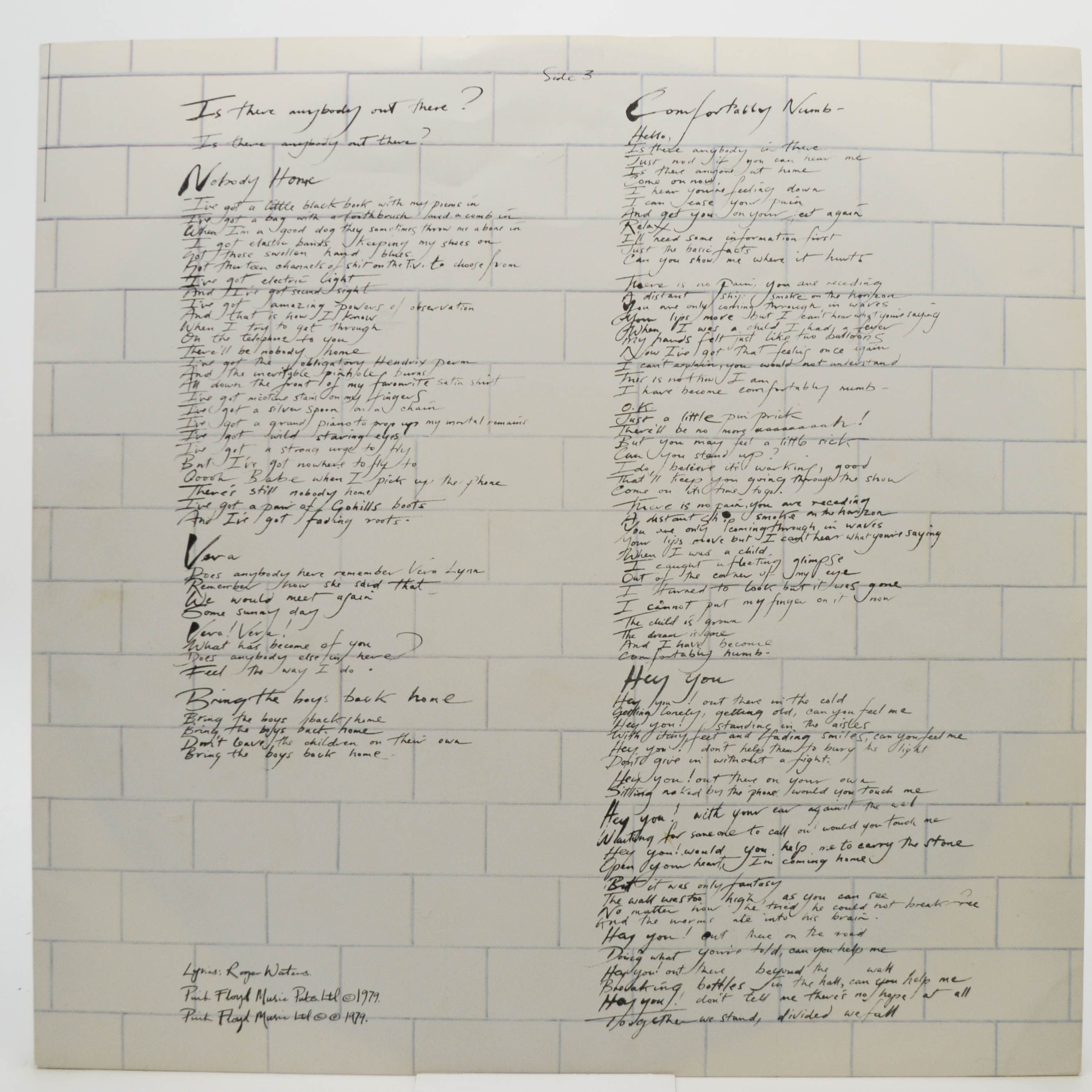 Виниловая пластинка Pink Floyd — The Wall (2LP, UK), 1979