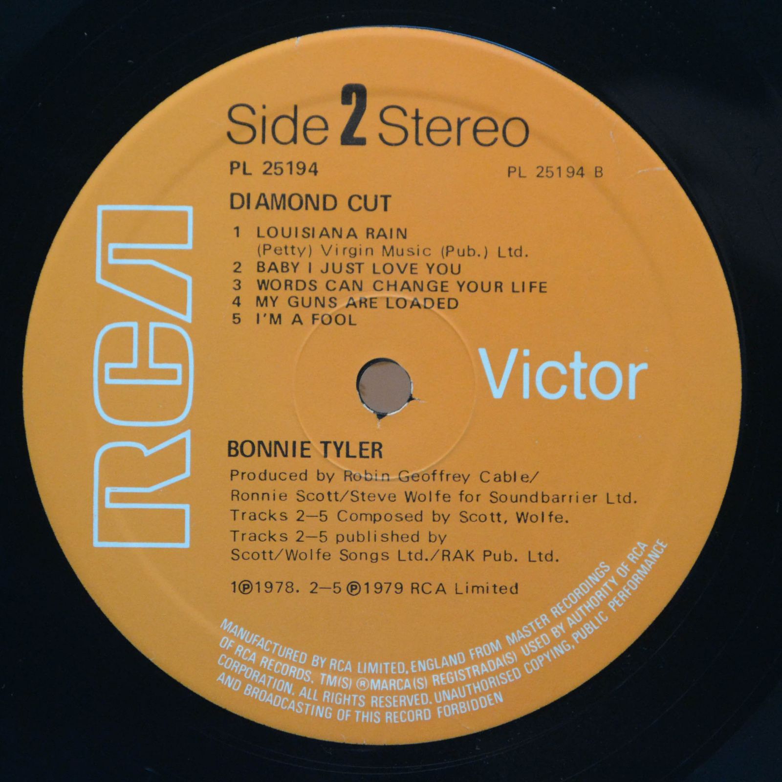 Виниловая пластинка Bonnie Tyler — Diamond Cut (1-st, UK), 1979