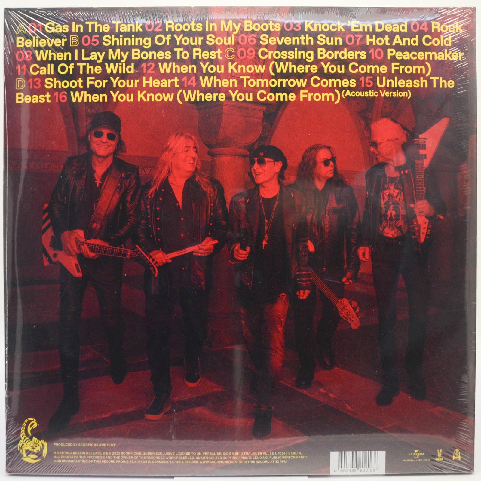 Виниловая пластинка Scorpions — Rock Believer (2LP), 2022