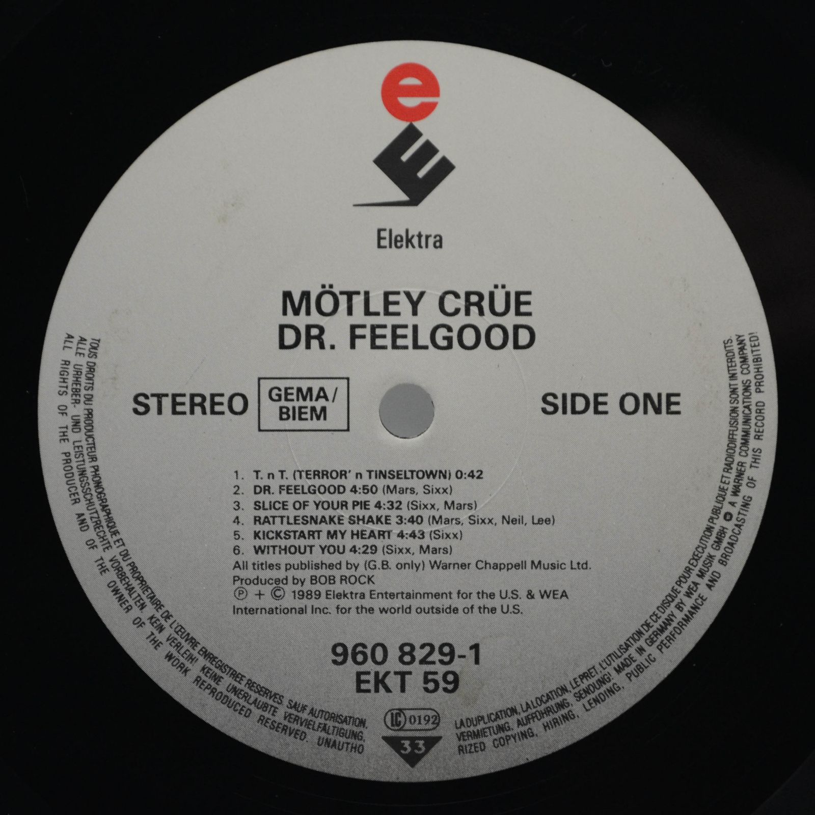 Виниловая пластинка Mötley Crüe — Dr. Feelgood, 1989