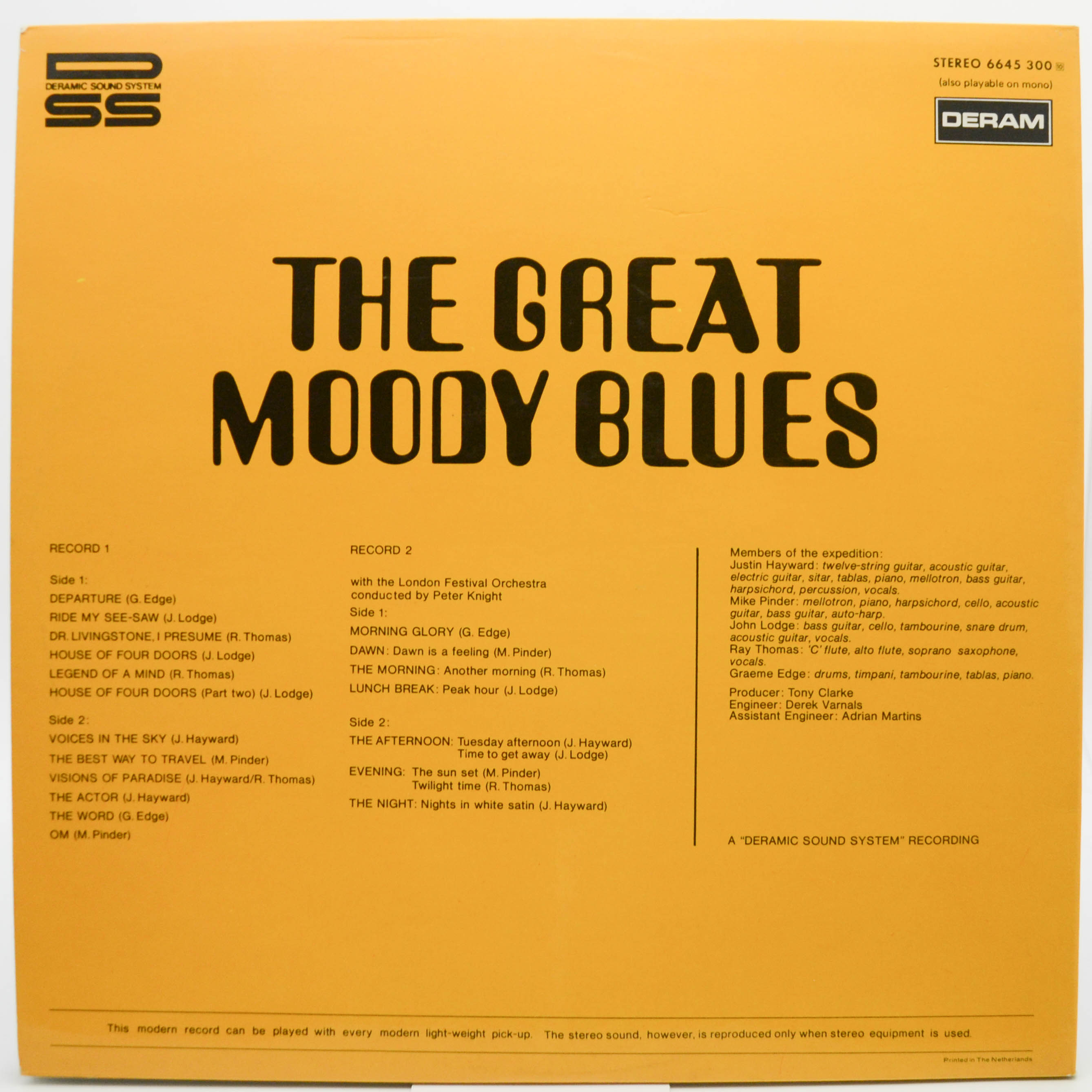 Виниловая пластинка Moody Blues — The Great Moody Blues (2LP), 1973