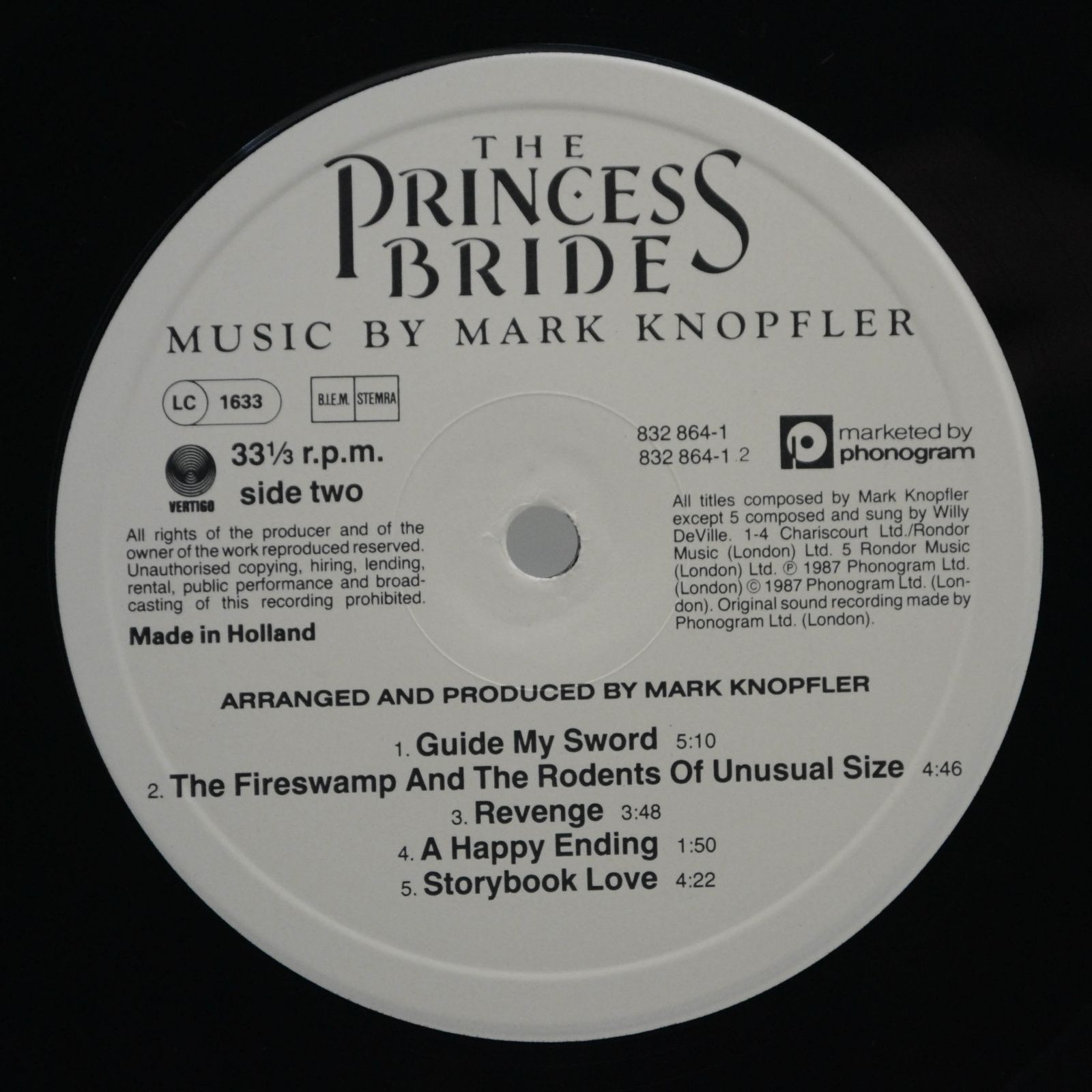 Mark Knopfler — The Princess Bride, 1987