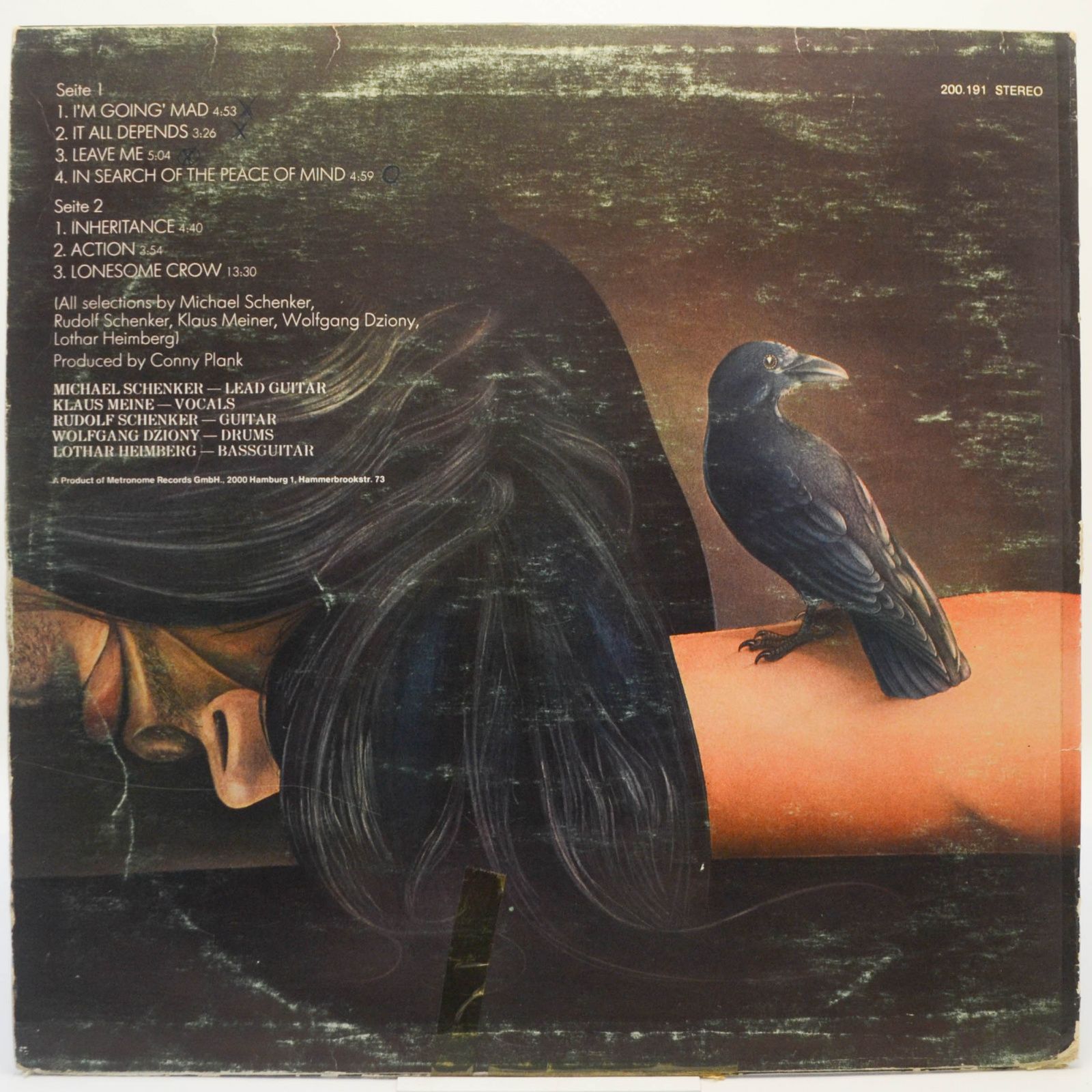 Виниловая пластинка Scorpions — Lonesome Crow, 1972