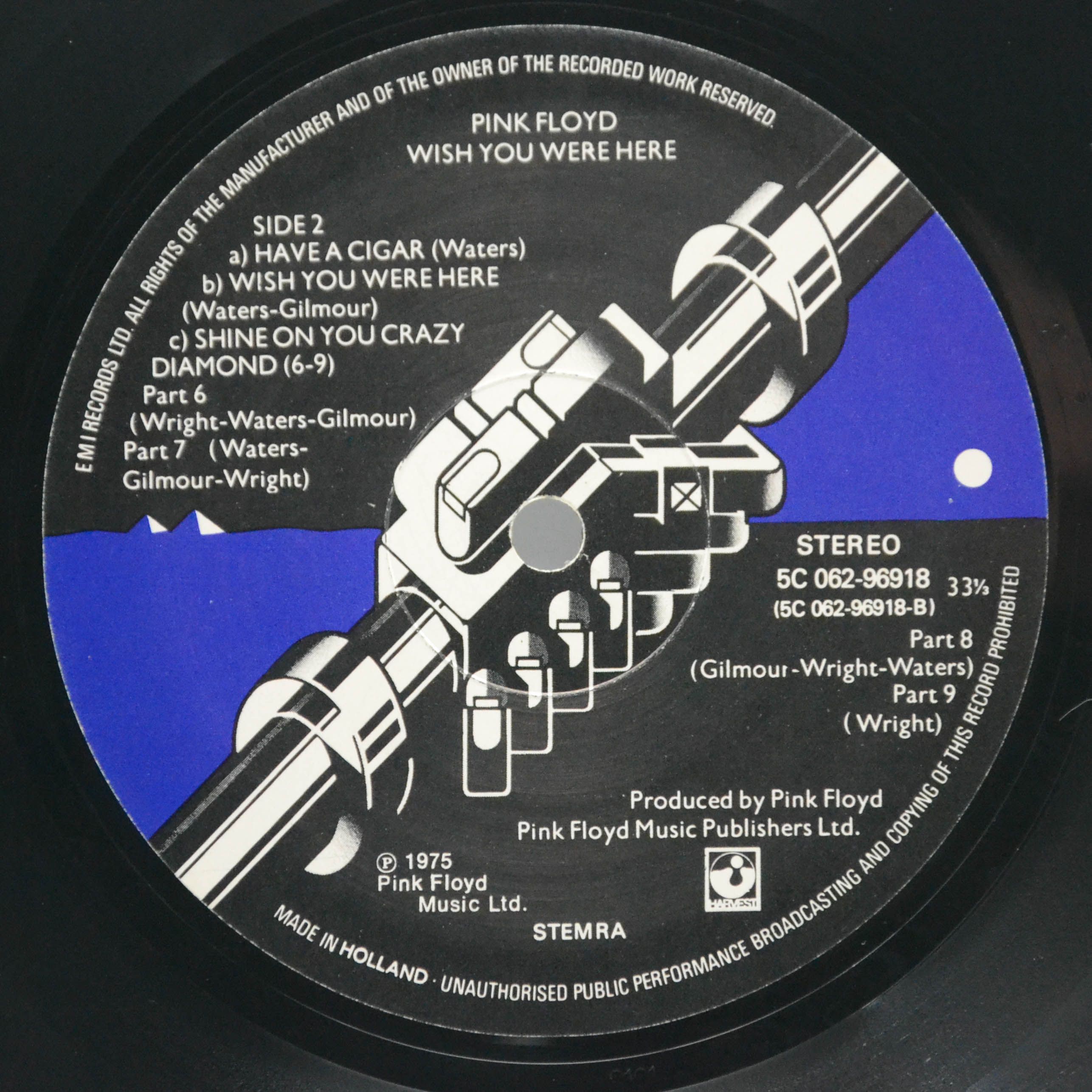 Виниловая пластинка Pink Floyd — Wish You Were Here, 1975