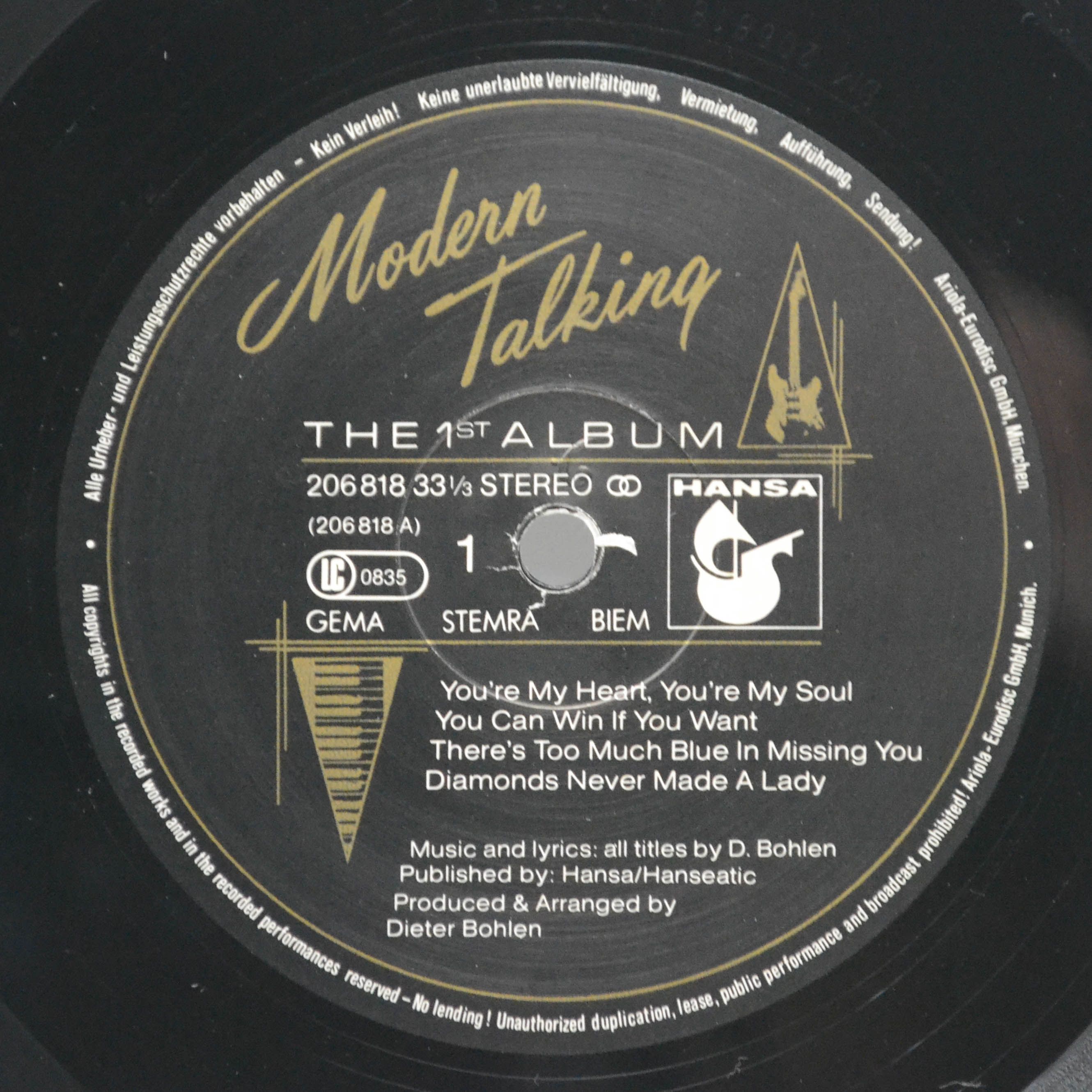 Виниловая пластинка Modern Talking — The 1st Album, 1985