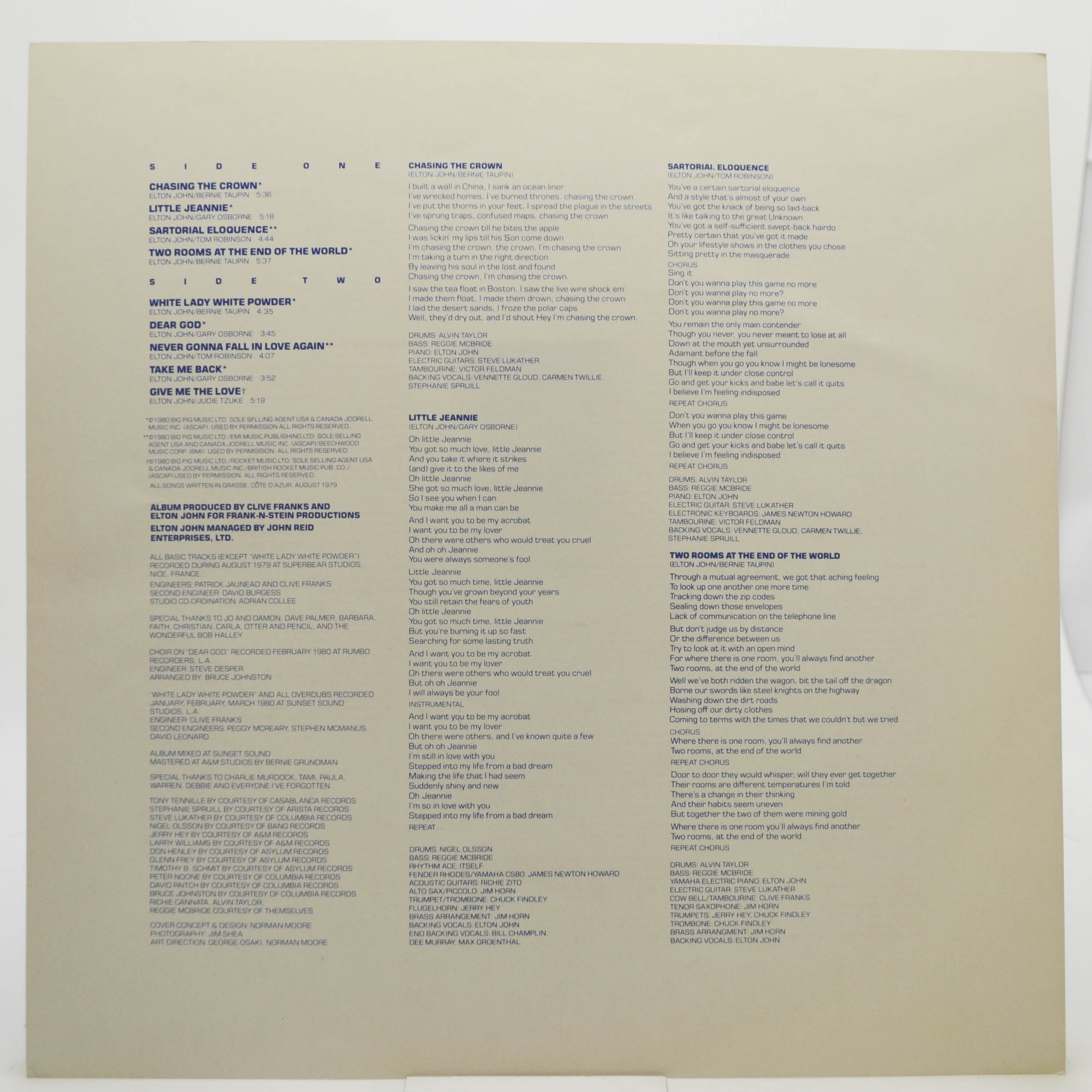 Виниловая пластинка Elton John — 21 At 33, 1980