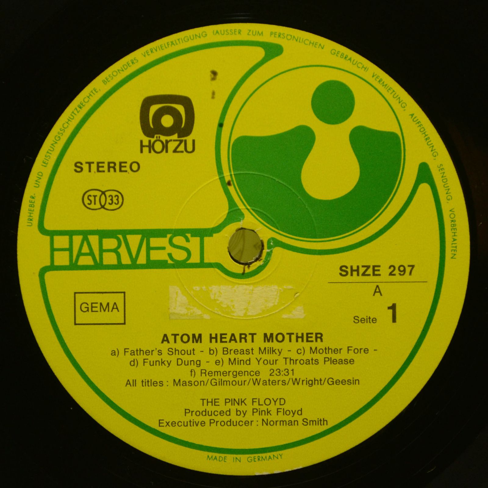 Виниловая пластинка Pink Floyd — Atom Heart Mother, 1970