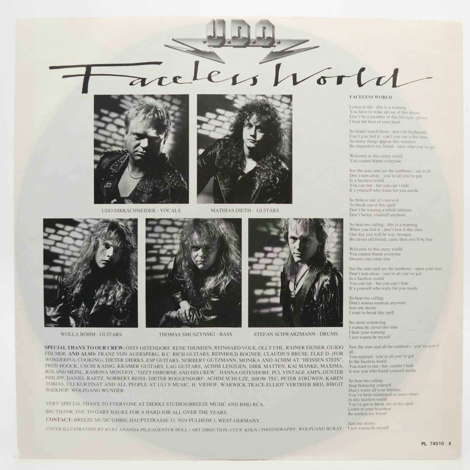 U.D.O. — Faceless World, 1990