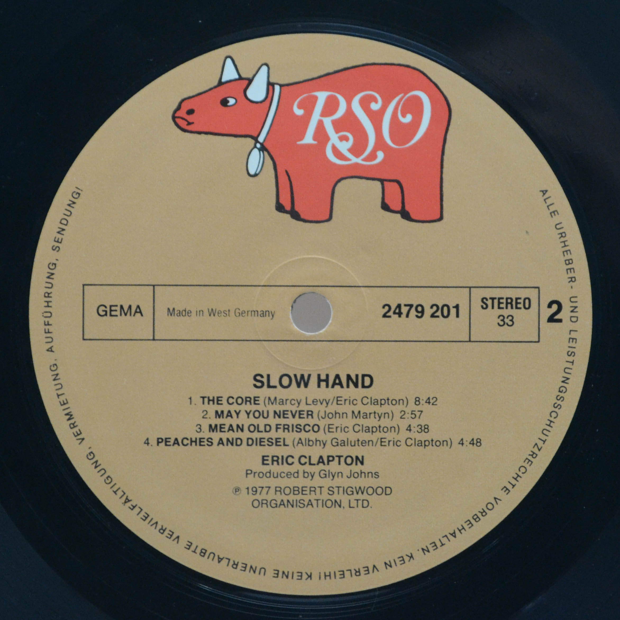 Виниловая пластинка Eric Clapton — Slowhand, 1977