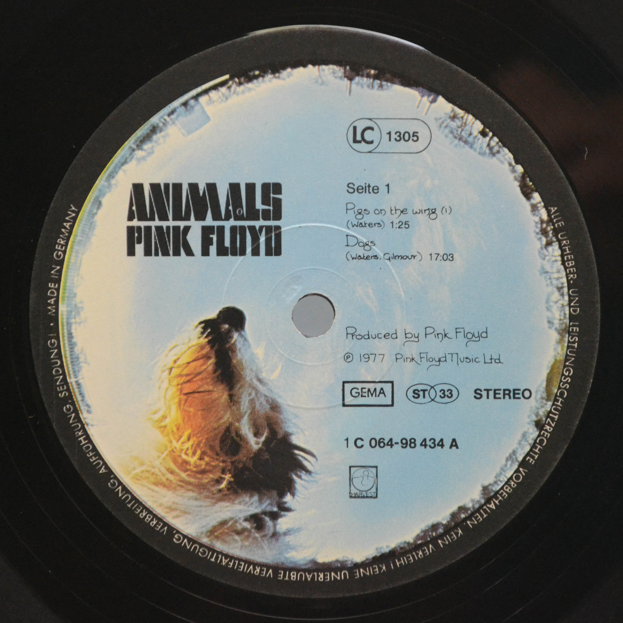 Виниловая пластинка Pink Floyd — Animals, 1977