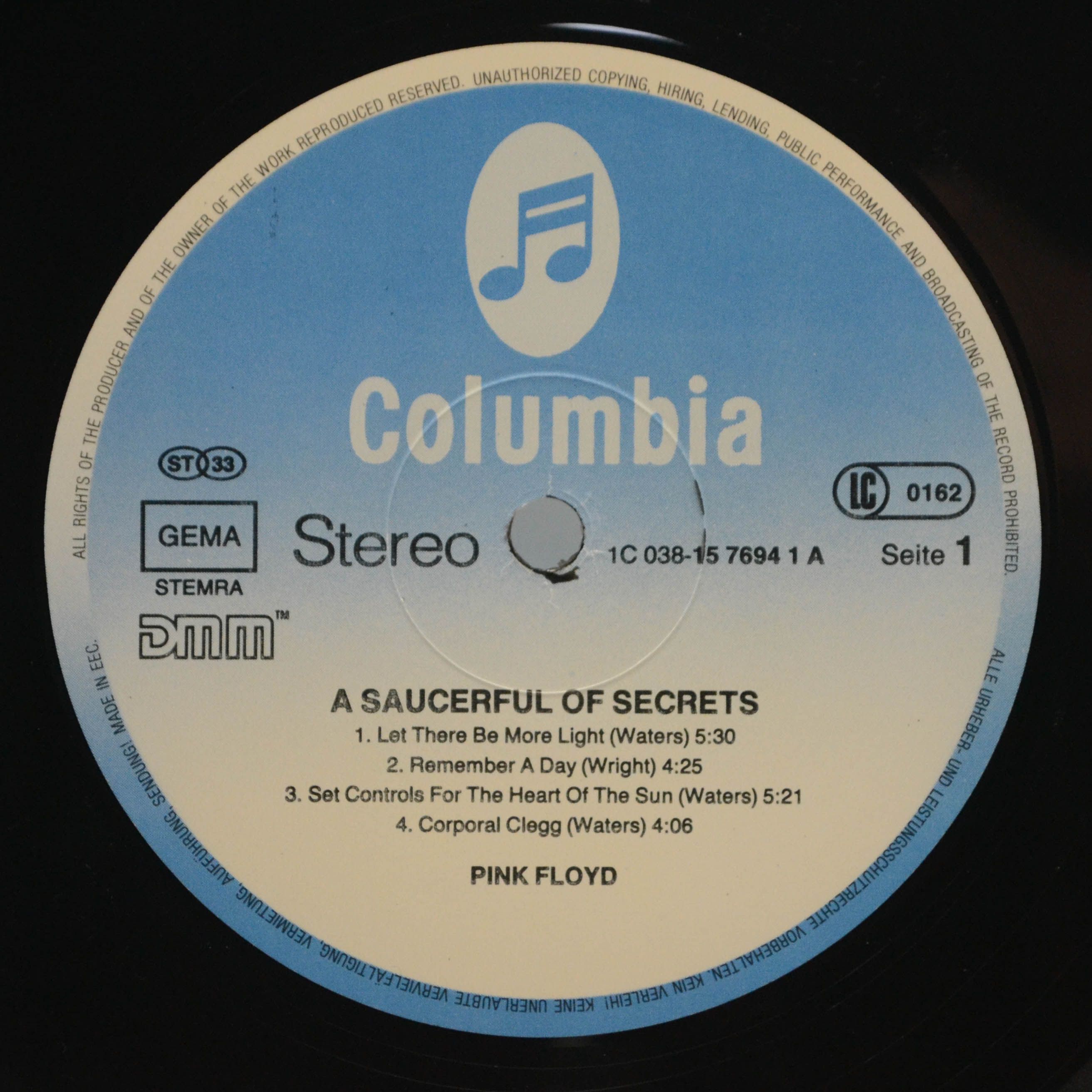 Виниловая пластинка Pink Floyd — A Saucerful Of Secrets, 1968