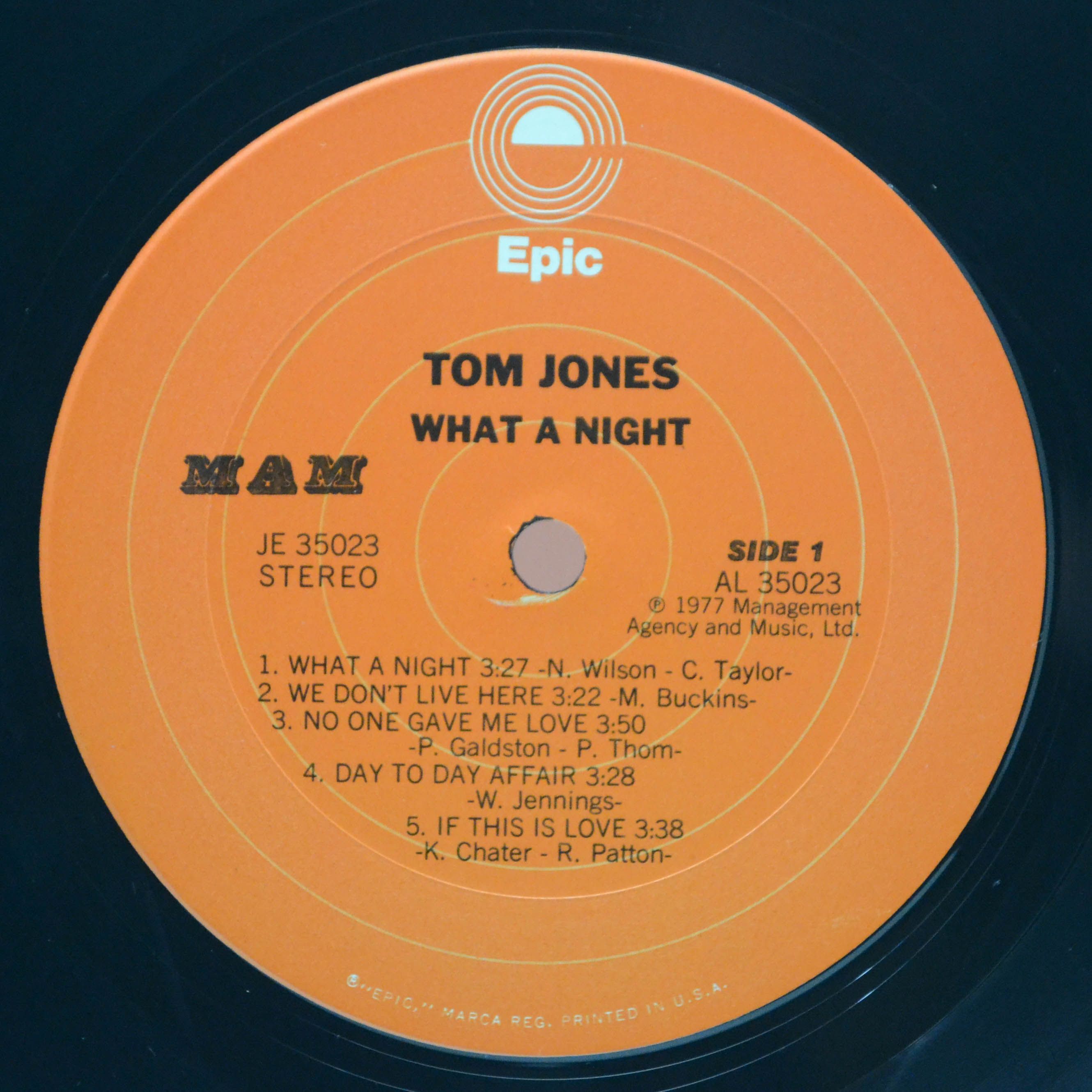 Tom Jones — What A Night (USA), 1977