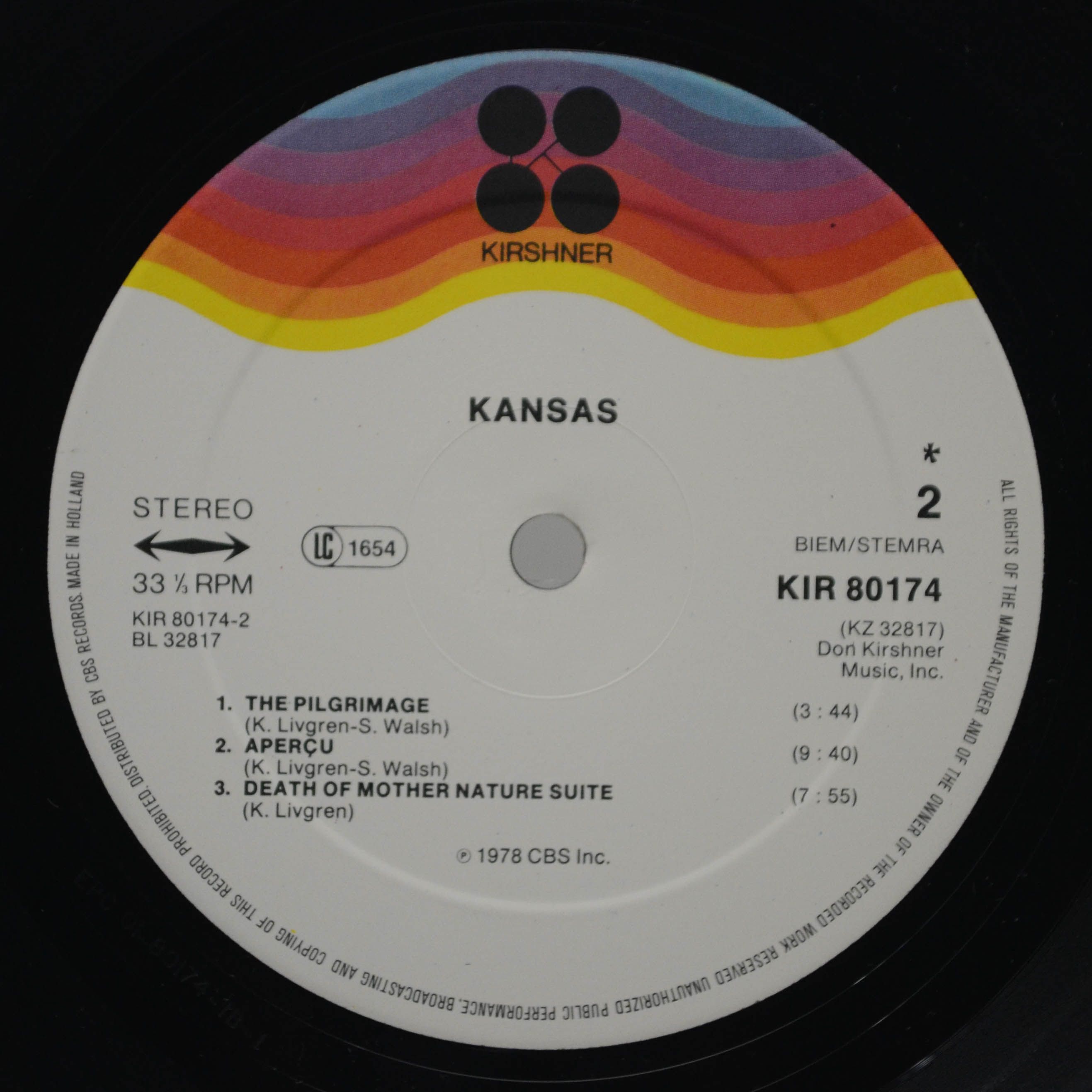 Kansas — Kansas, 1974