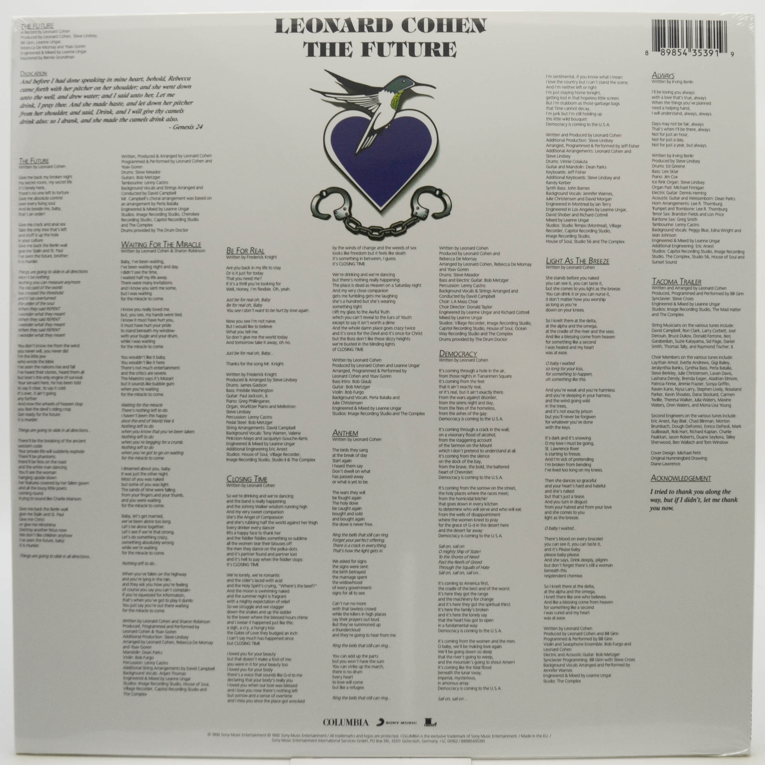 Leonard Cohen — The Future, 1992