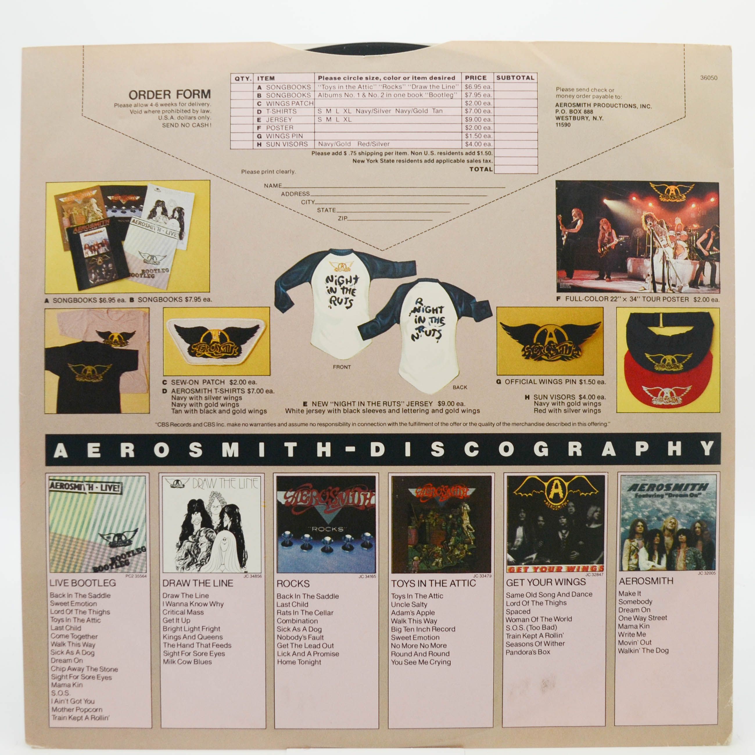 Aerosmith — Night In The Ruts (1-st, USA), 1979