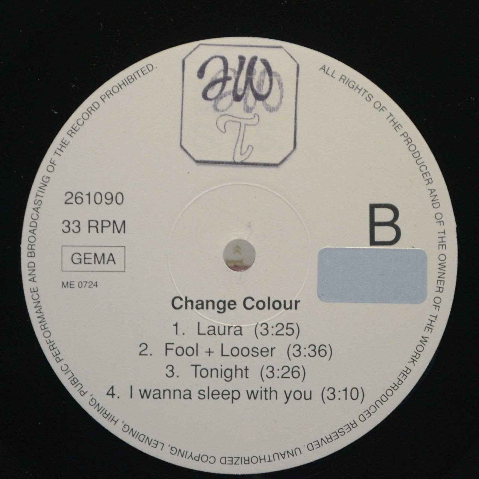 Виниловая пластинка Change Colour — Laura, 1990