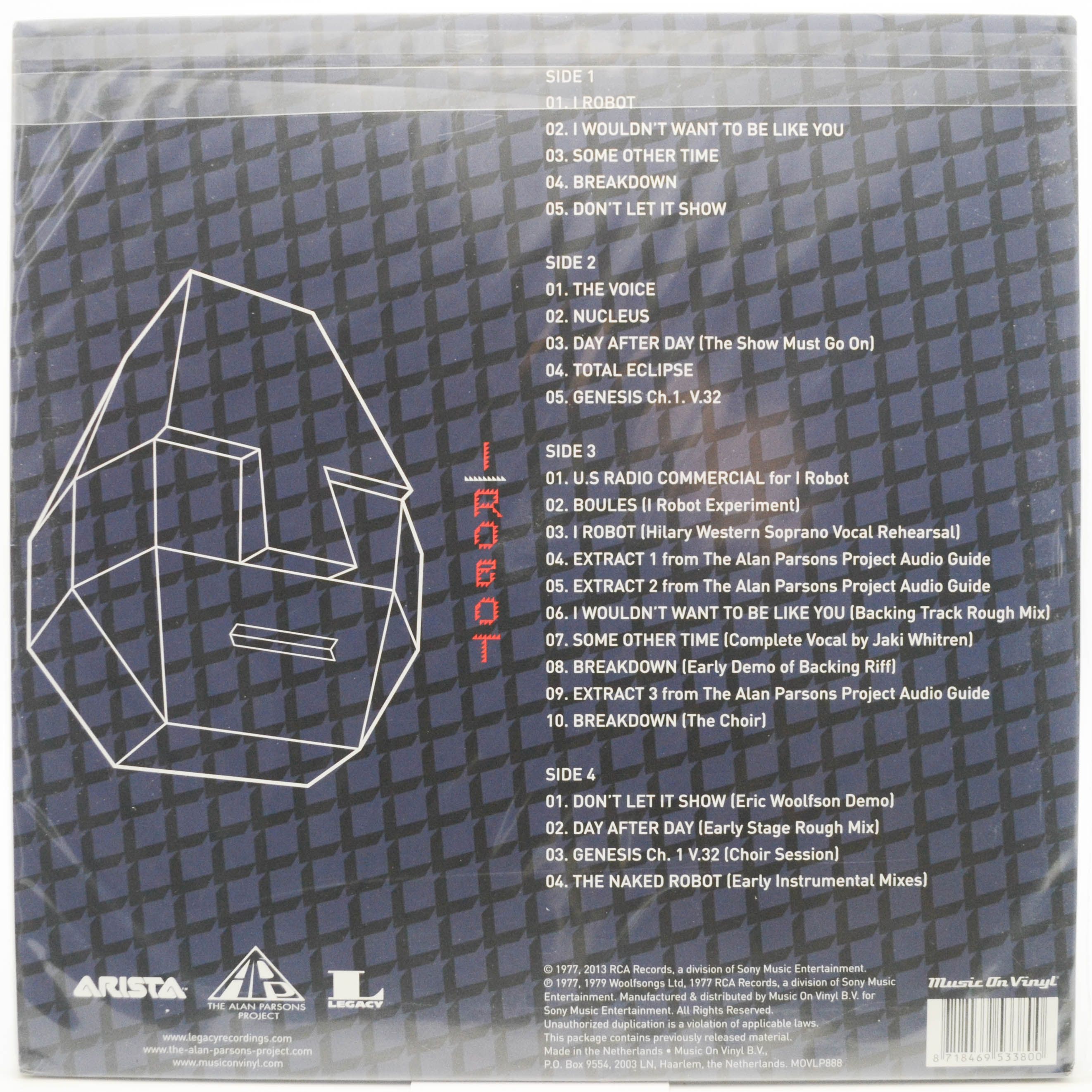 Виниловая пластинка Alan Parsons Project — I Robot (2LP), 1977
