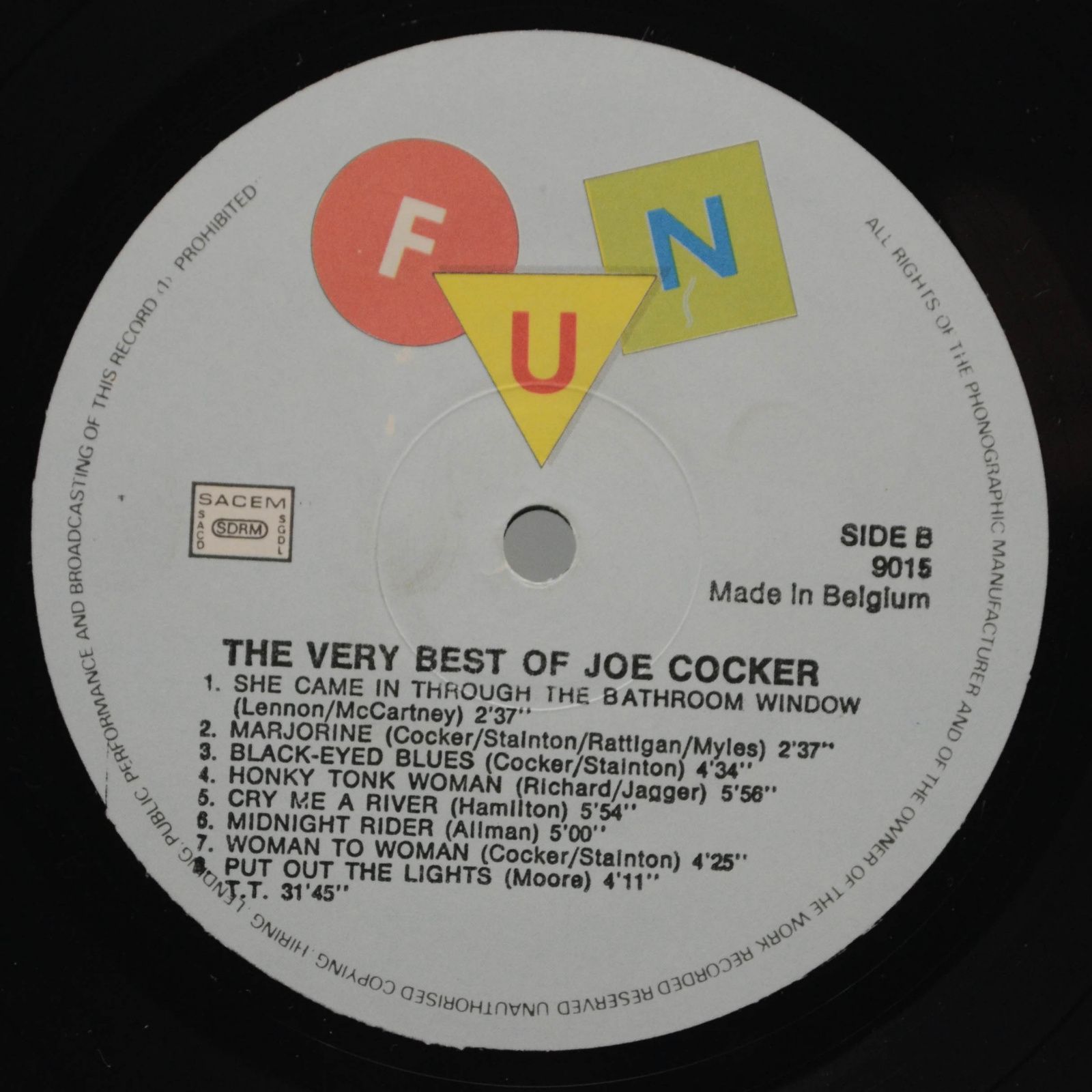 Joe Cocker — The Very Best Of Joe Cocker, 1989