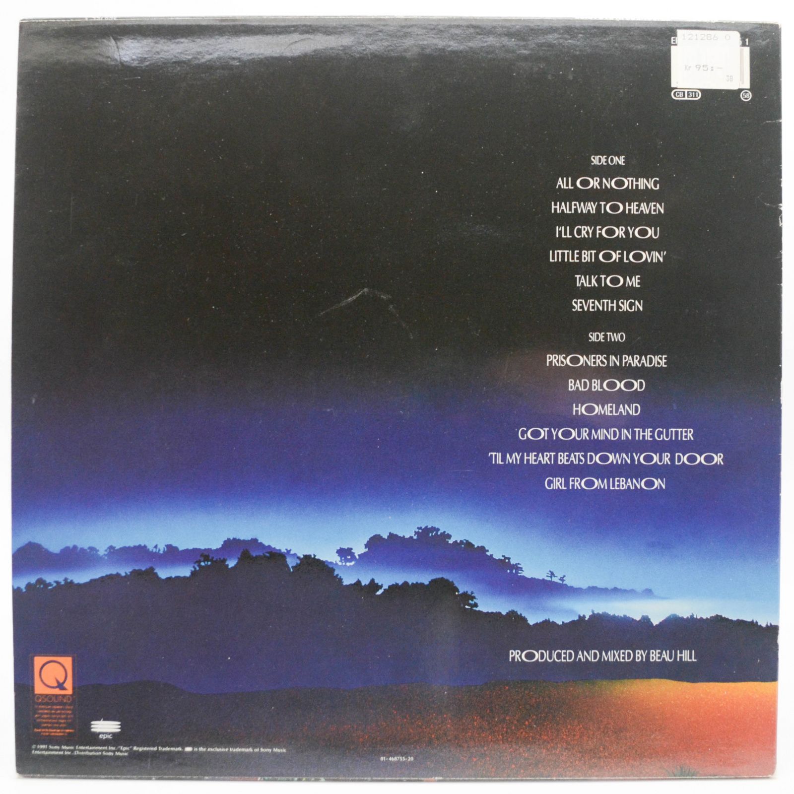 Europe — Prisoners In Paradise, 1991