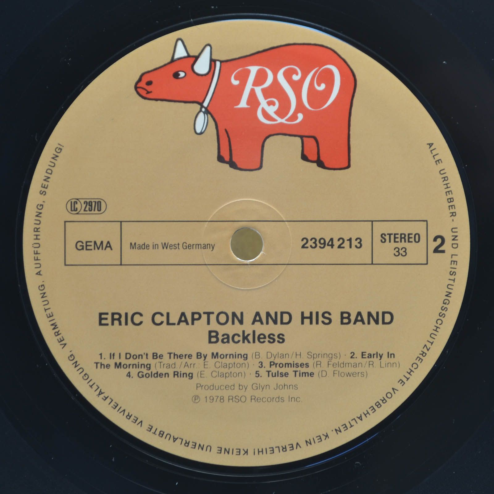 Eric Clapton — Backless, 1978