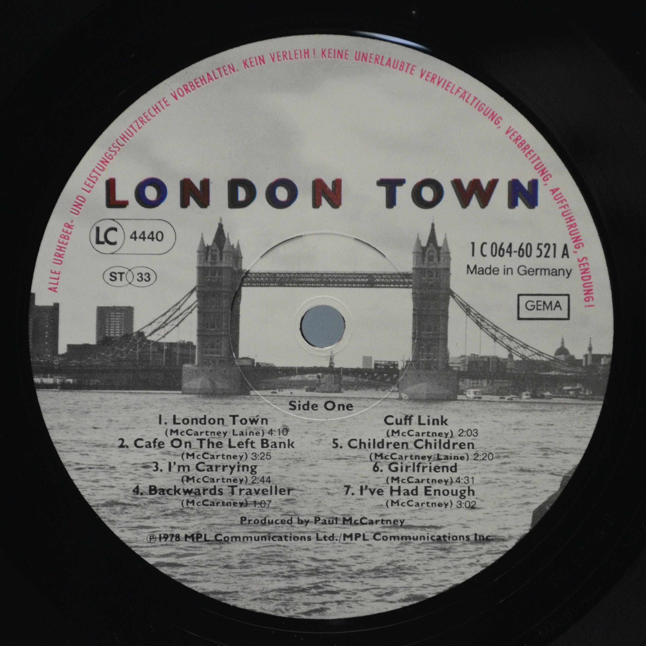 Wings — London Town (poster), 1978