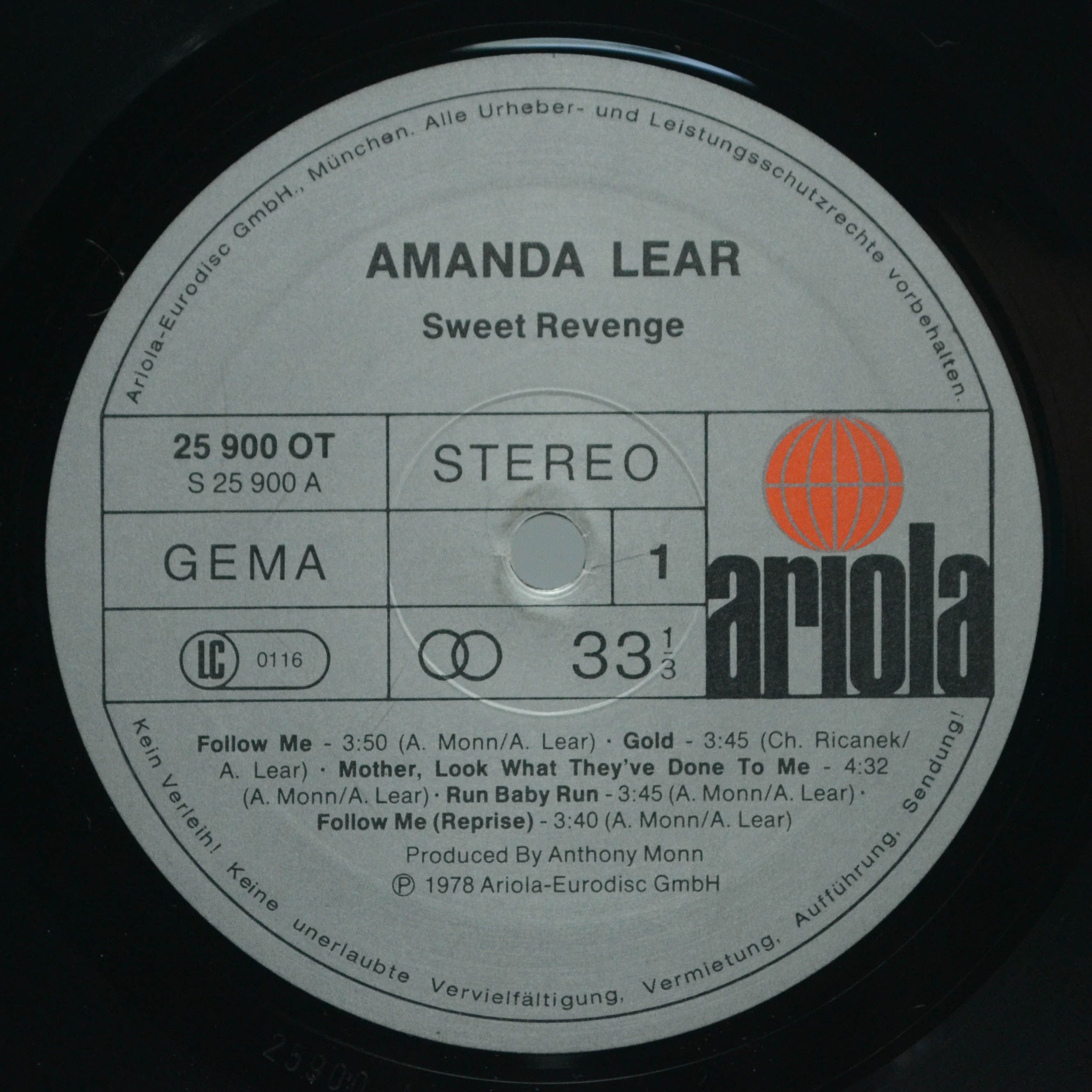 Виниловая пластинка Amanda Lear — Sweet Revenge, 1978