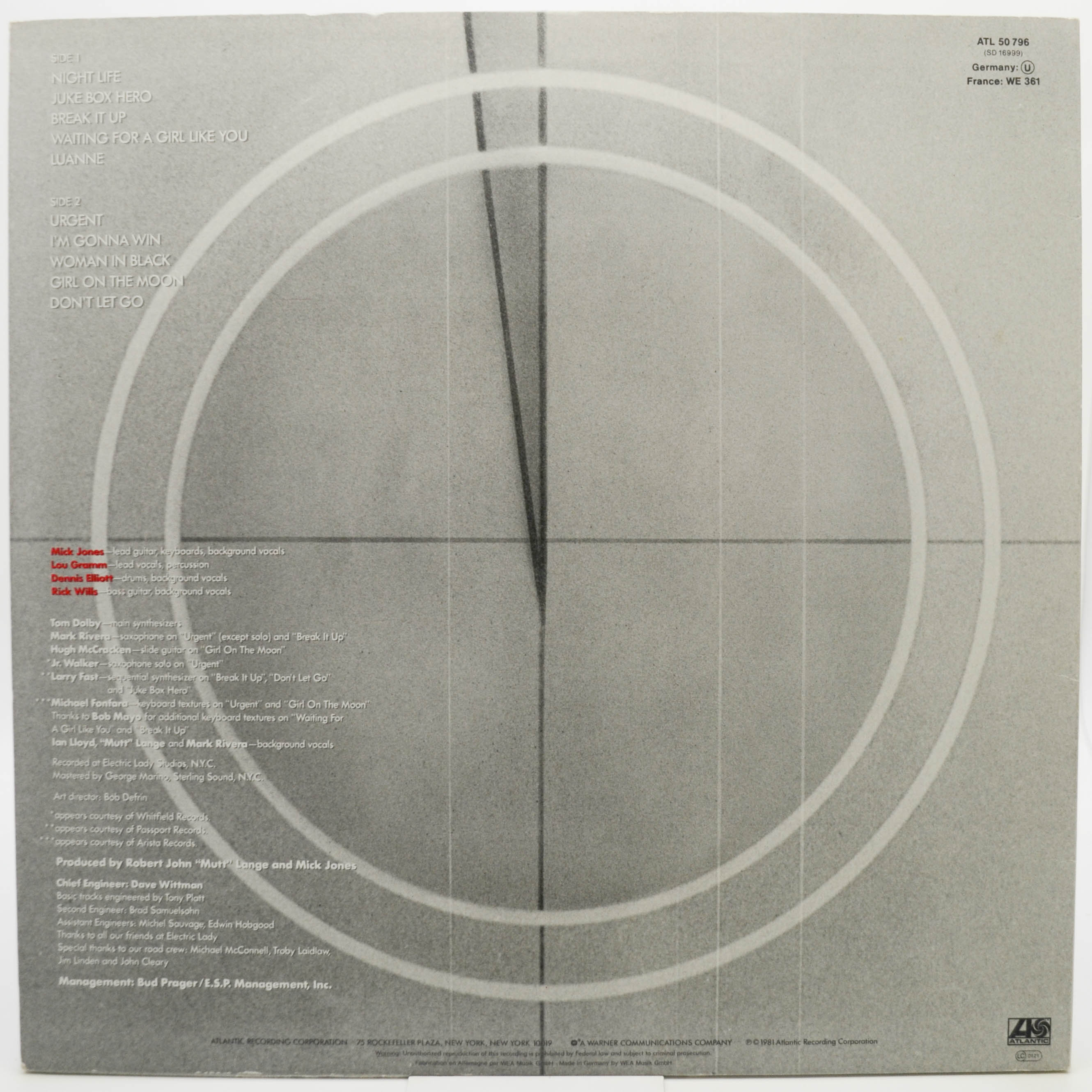 Foreigner — 4, 1981