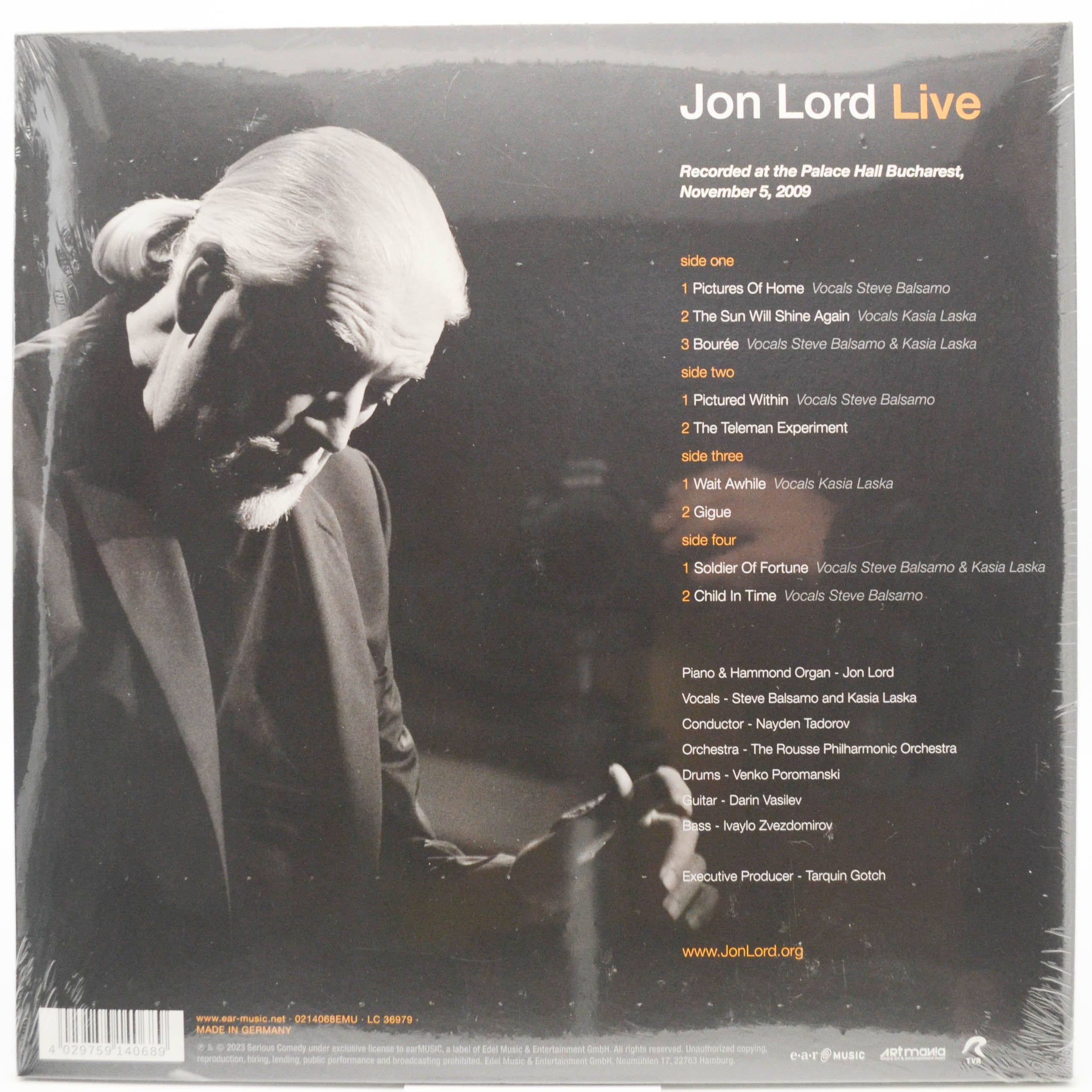 Виниловая пластинка Jon Lord — Live (2LP), 2011