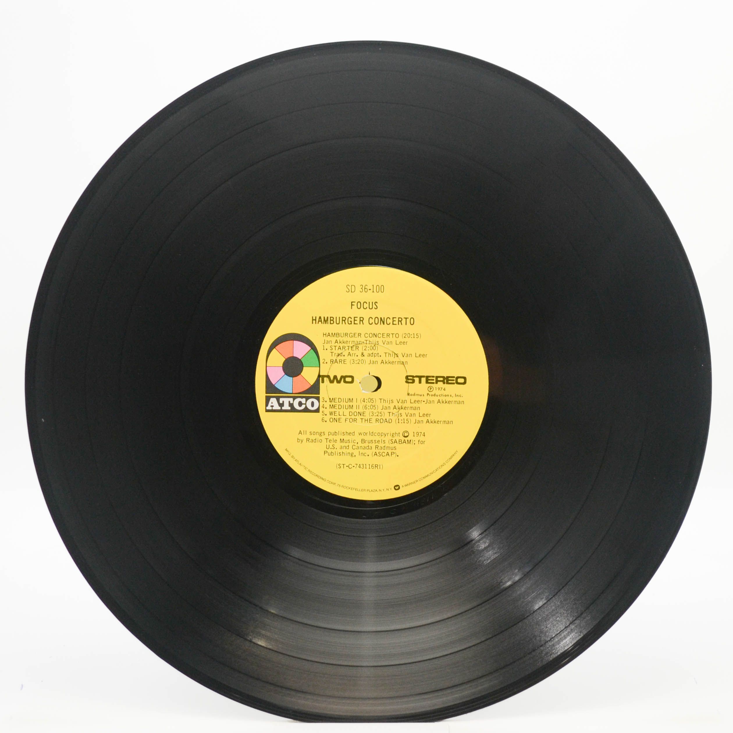 Виниловая пластинка Focus — Hamburger Concerto (USA), 1974