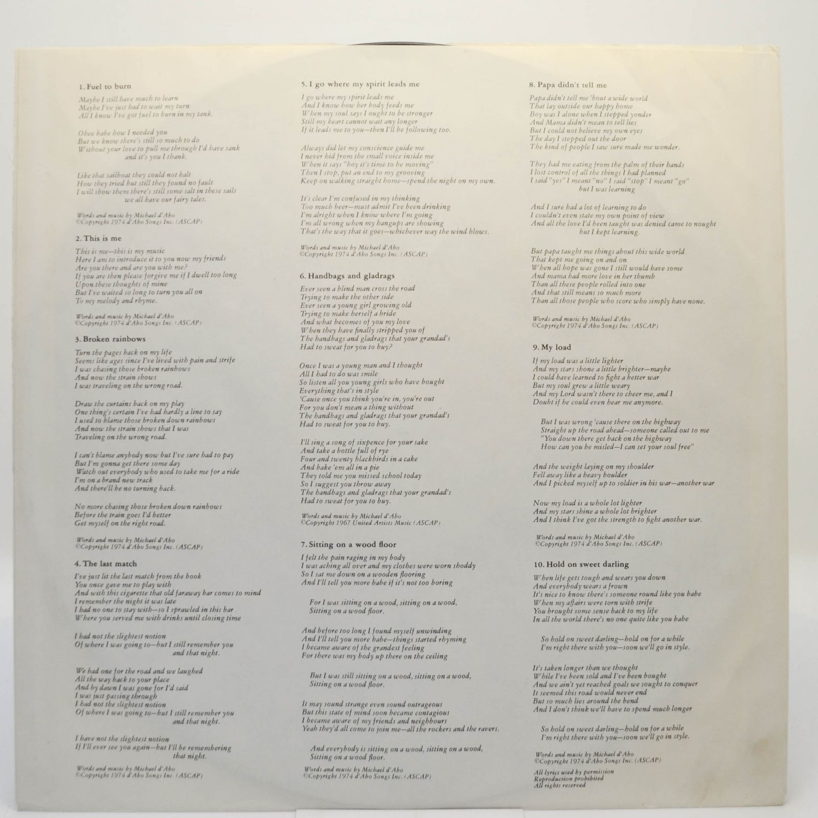 Виниловая пластинка Michael D'Abo — Broken Rainbows, 1974