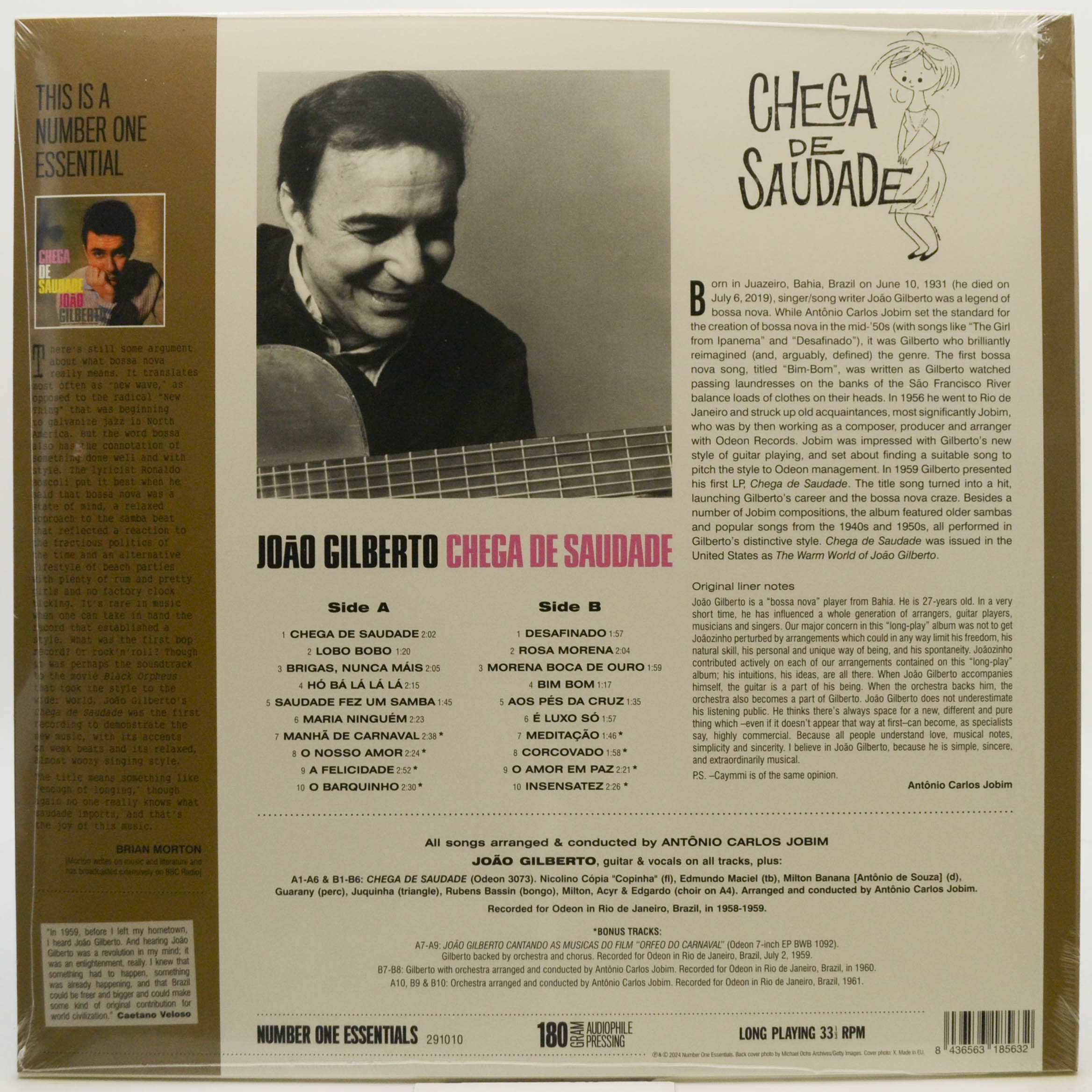 Виниловая пластинка João Gilberto — Chega De Saudade, 1963