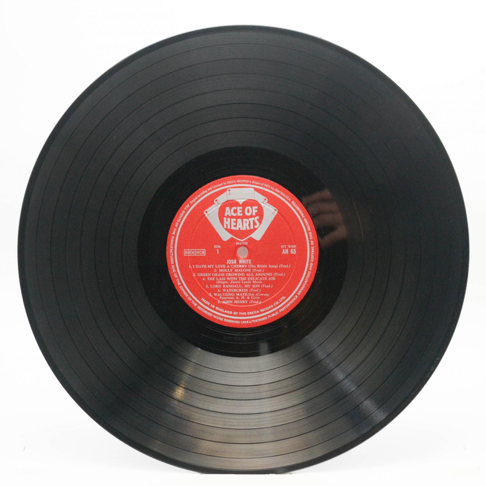 Виниловая пластинка Josh White — Josh White (UK), 1958