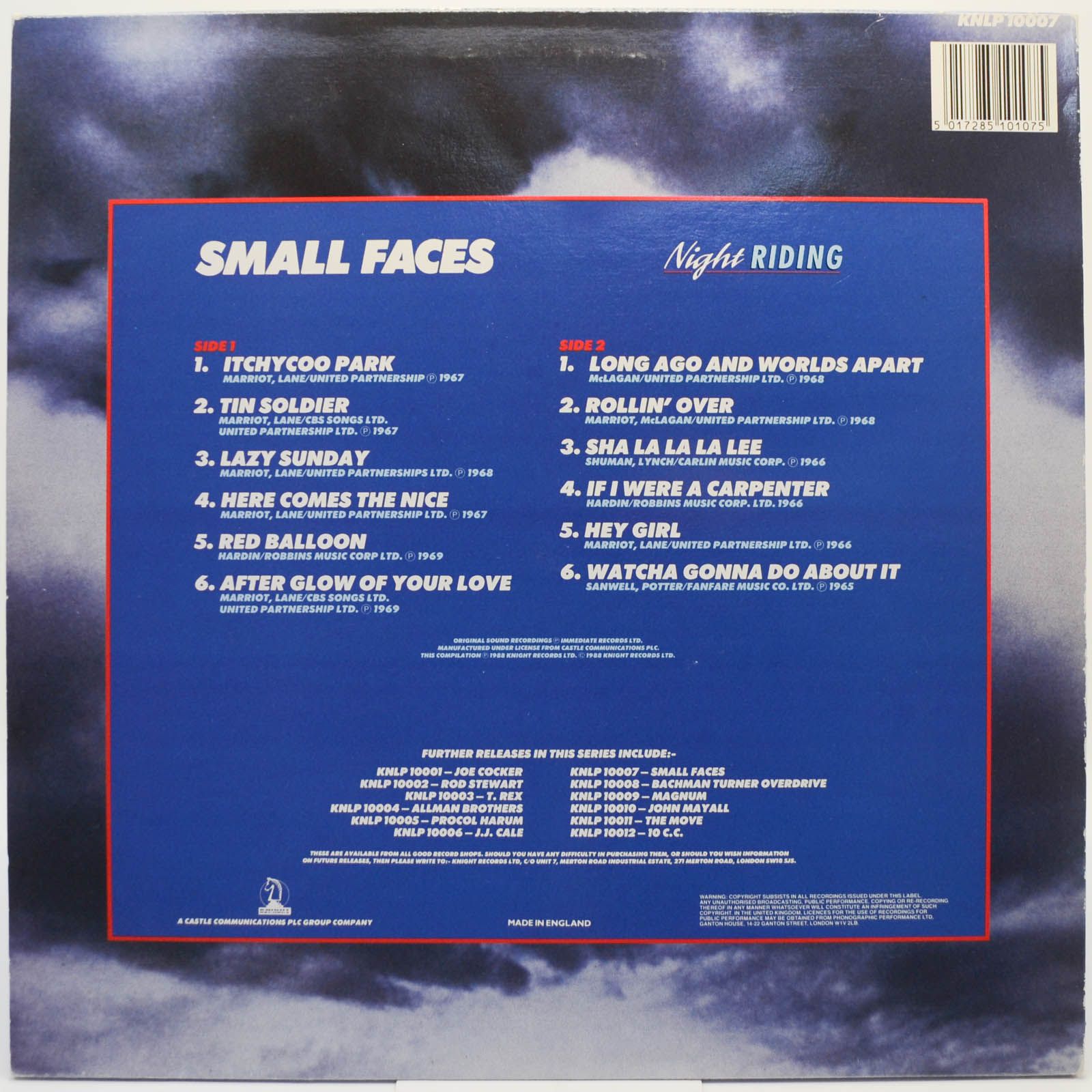 Виниловая пластинка Small Faces — Night Riding (UK), 1988