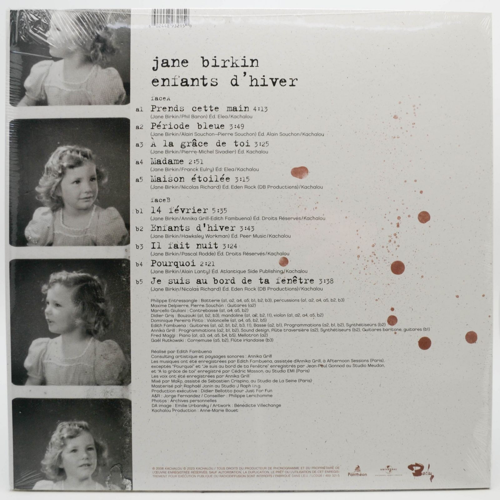 Виниловая пластинка Jane Birkin — Enfants D'hiver, 2008