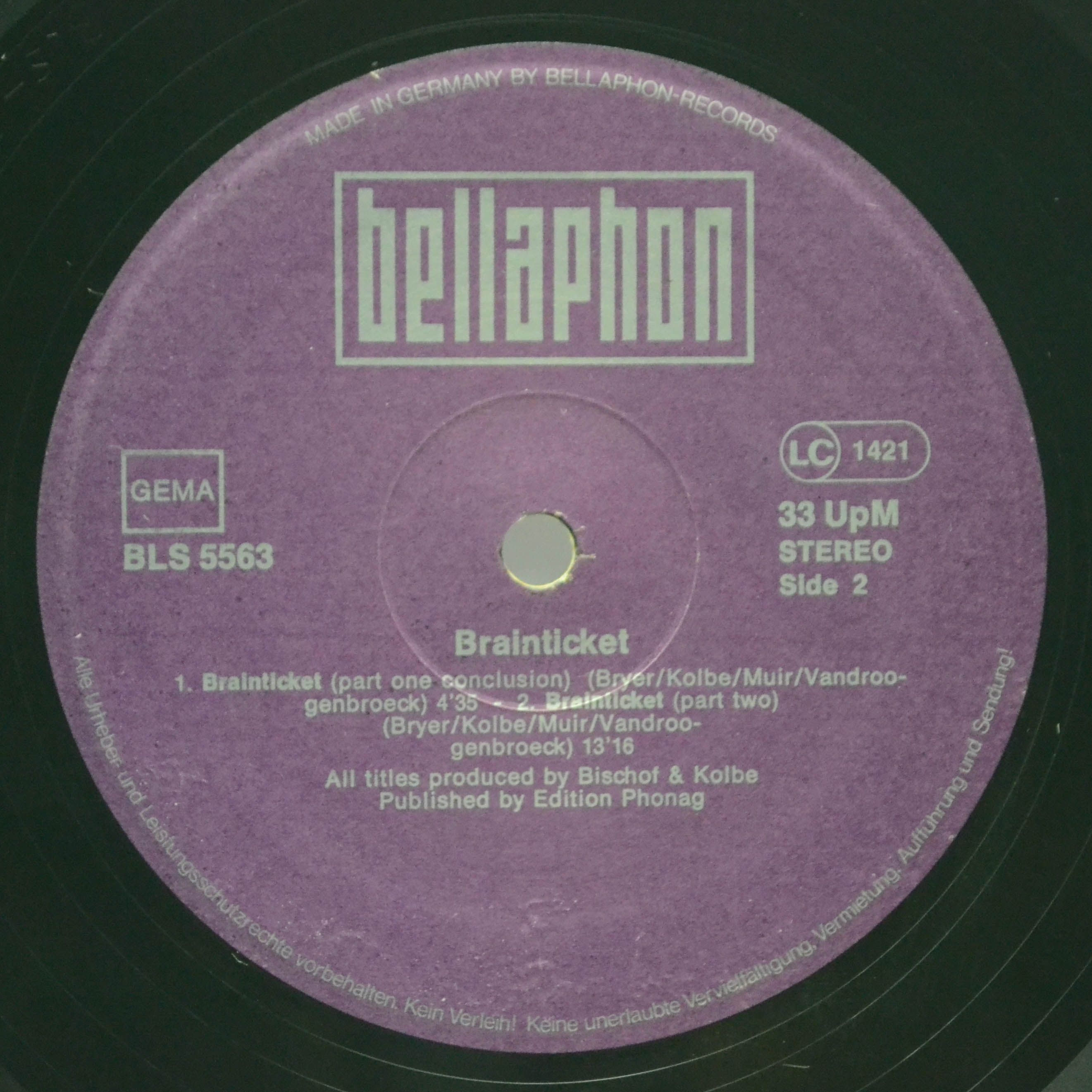Виниловая пластинка Brainticket — Cottonwoodhill (только LP1), 1978