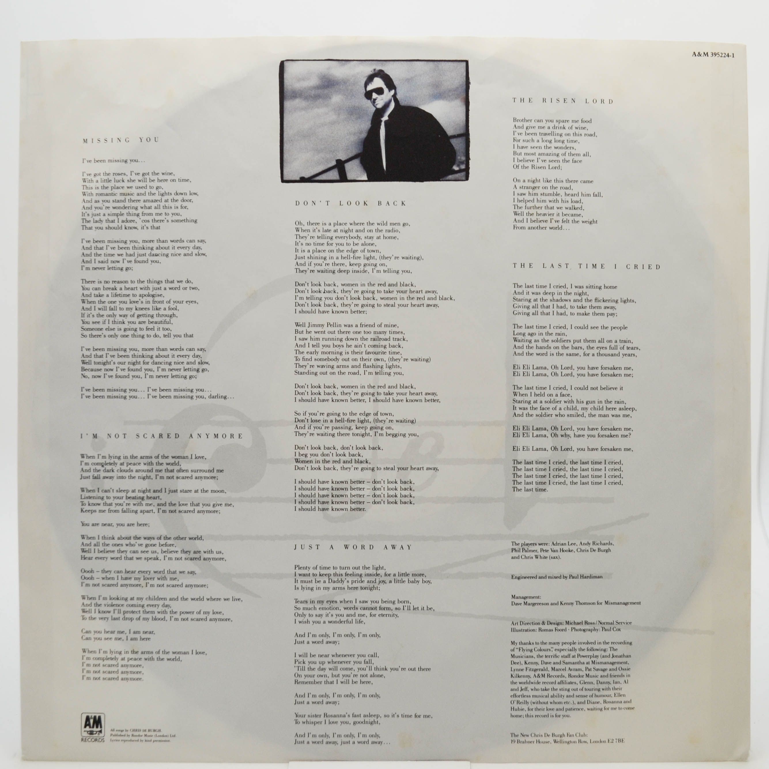 Виниловая пластинка Chris de Burgh — Flying Colours, 1988