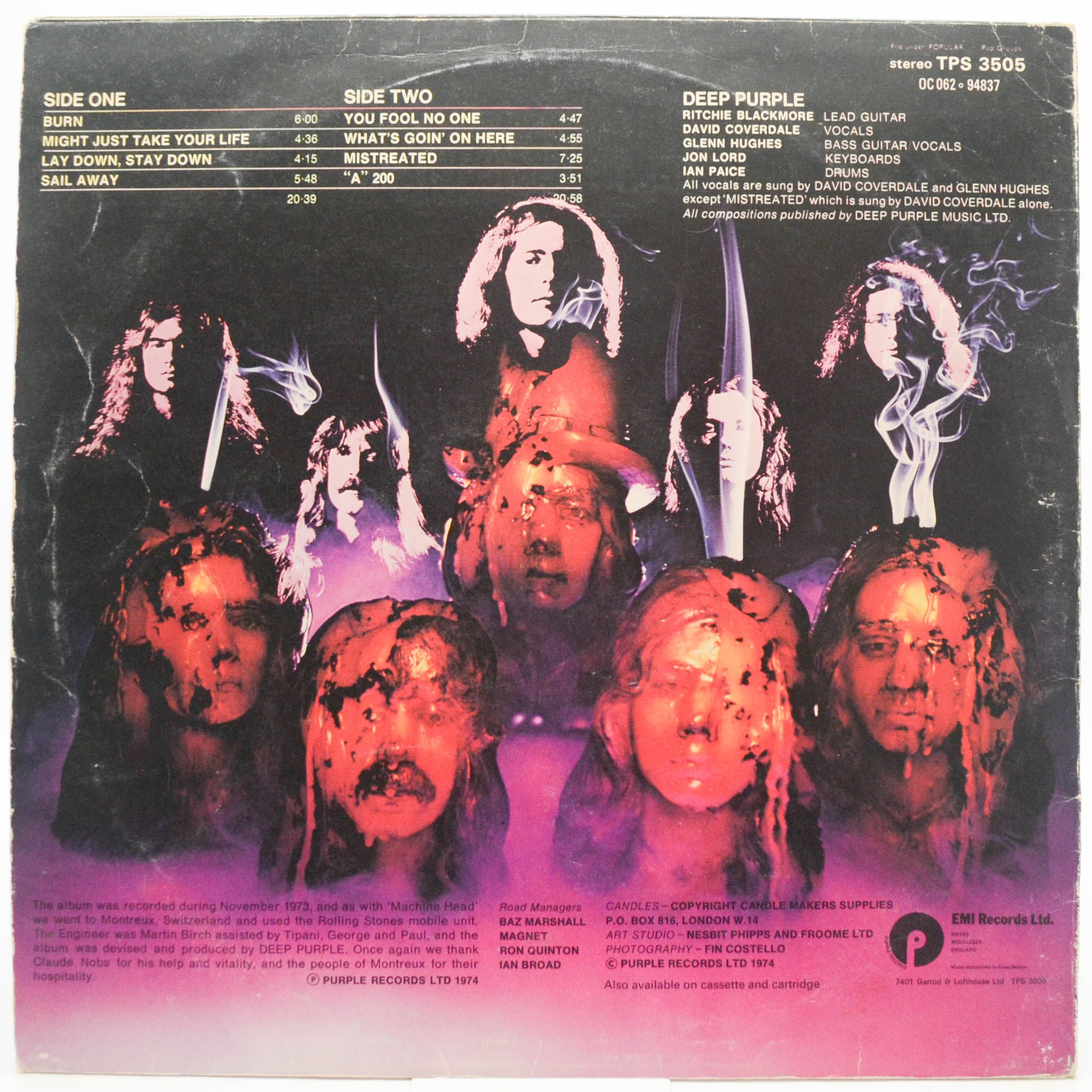 Deep Purple — Burn (UK), 1974