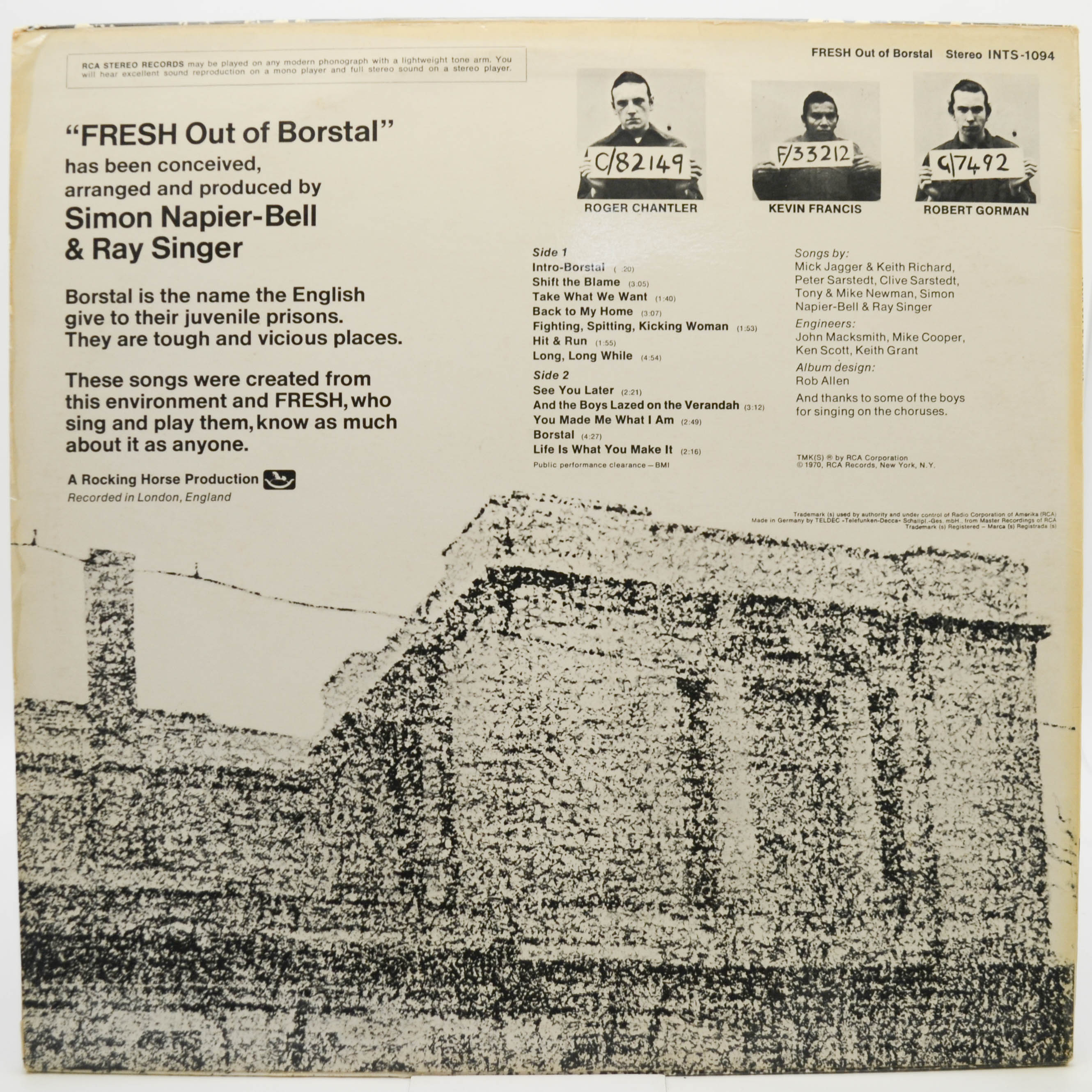 Виниловая пластинка Fresh — Fresh Out Of Borstal, 1972