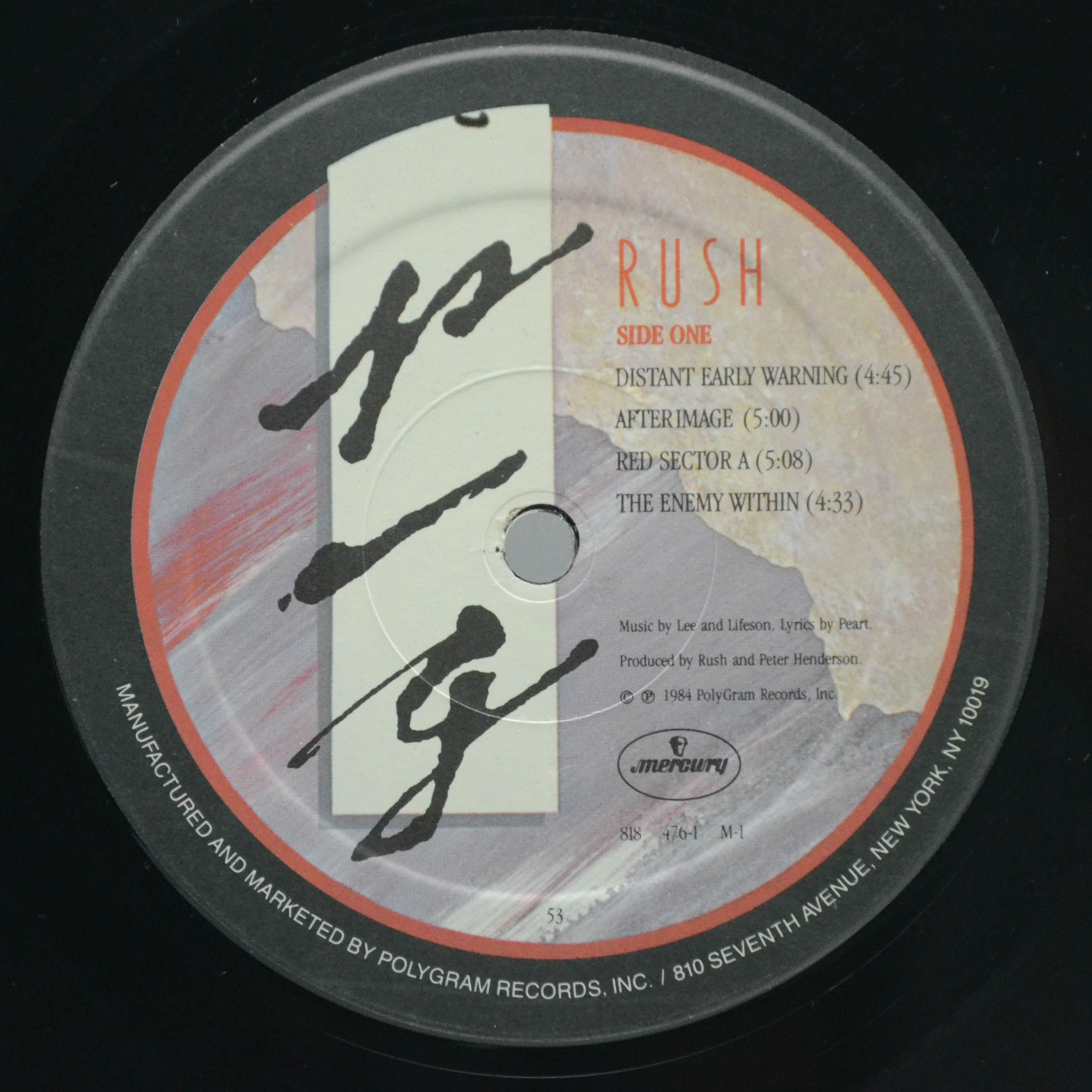 Виниловая пластинка Rush — Grace Under Pressure (USA), 1984