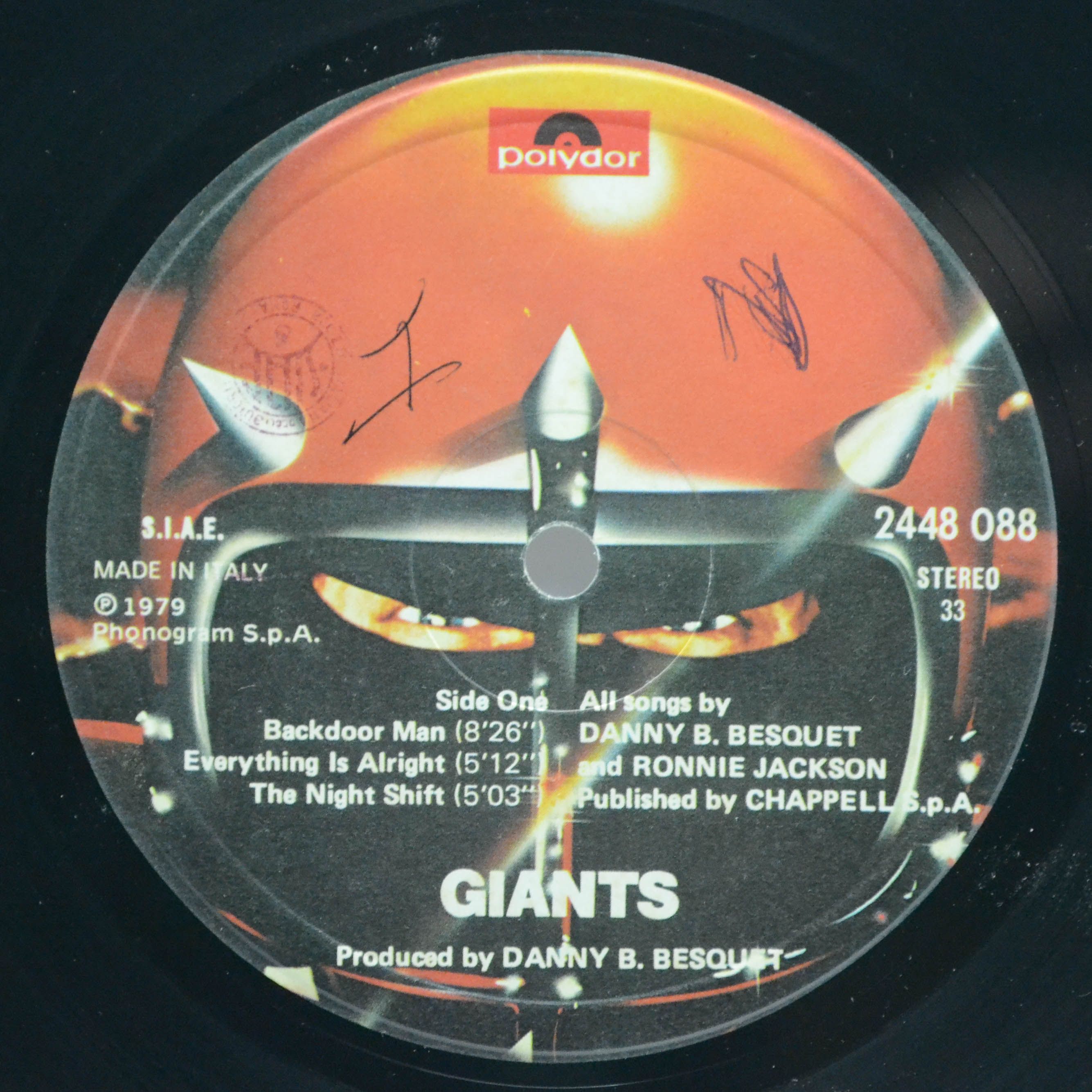 Виниловая пластинка Giants — Giants, 1979