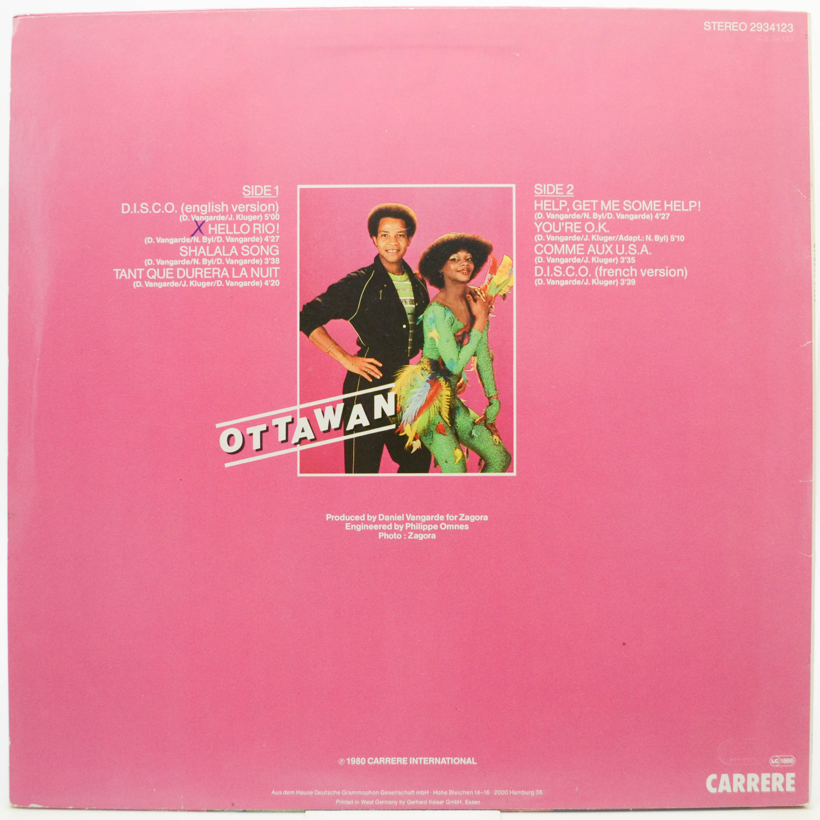 Виниловая пластинка Ottawan — D.I.S.C.O., 1980