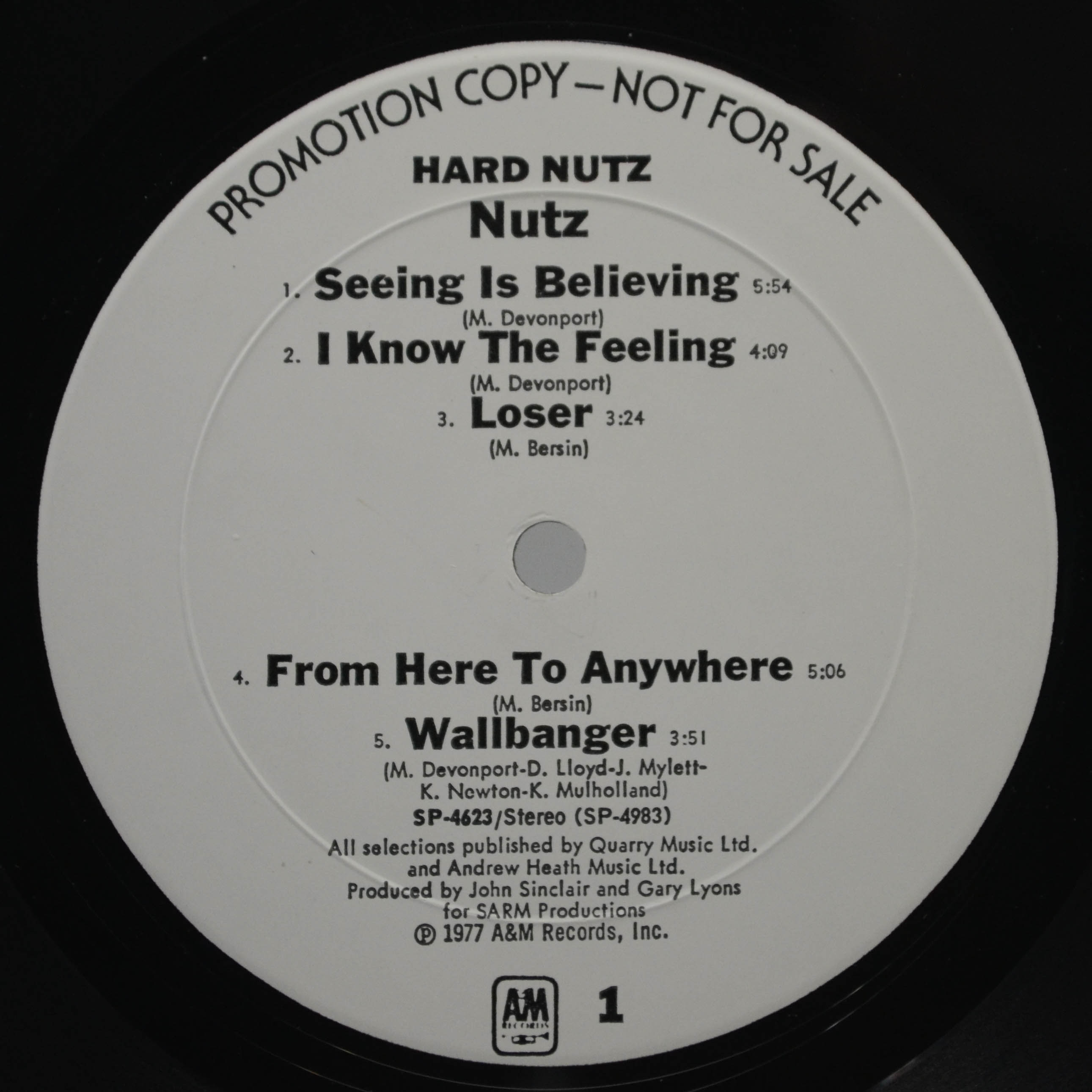 Виниловая пластинка Nutz — Hard Nutz (USA), 1977