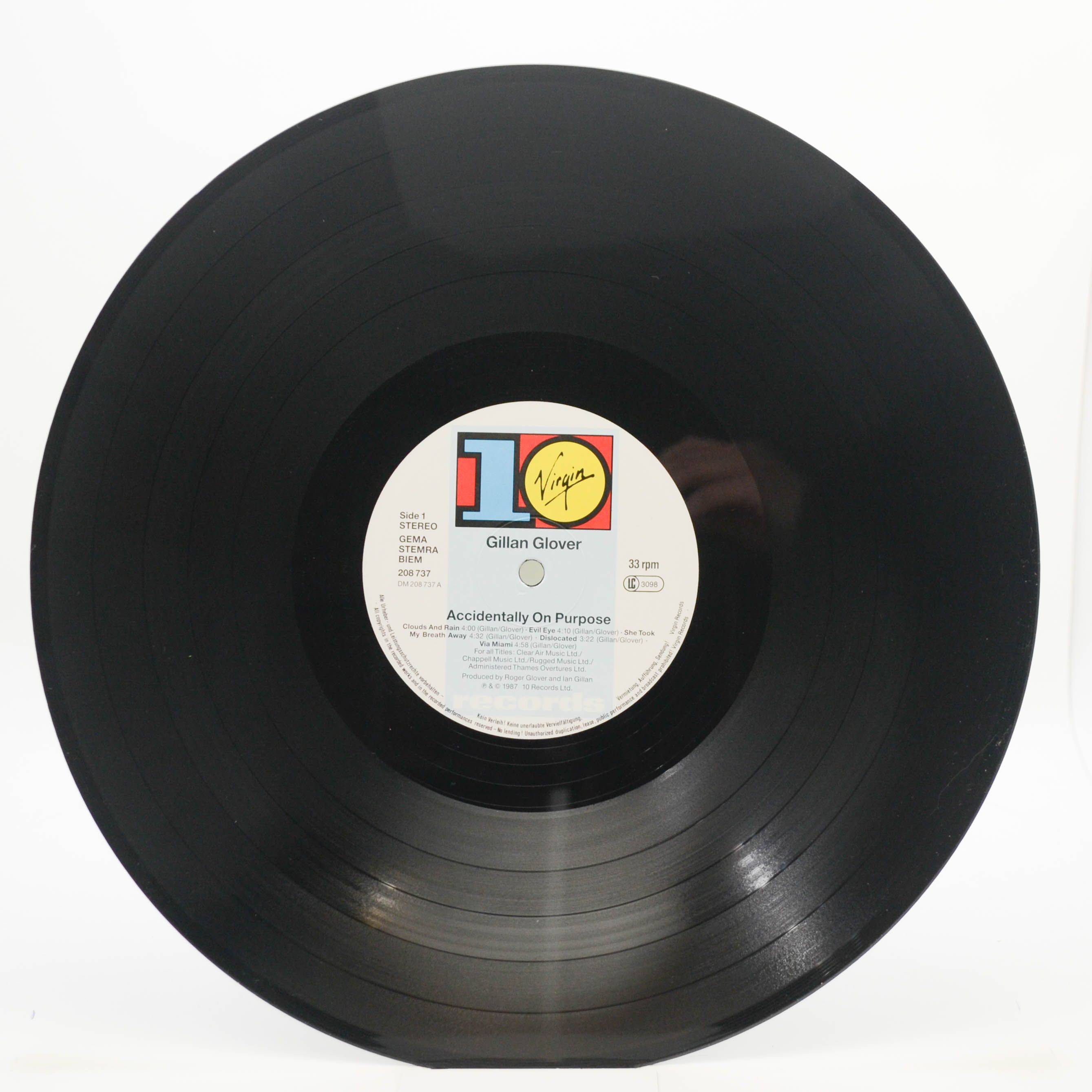 Gillan & Glover — Accidentally On Purpose, 1988