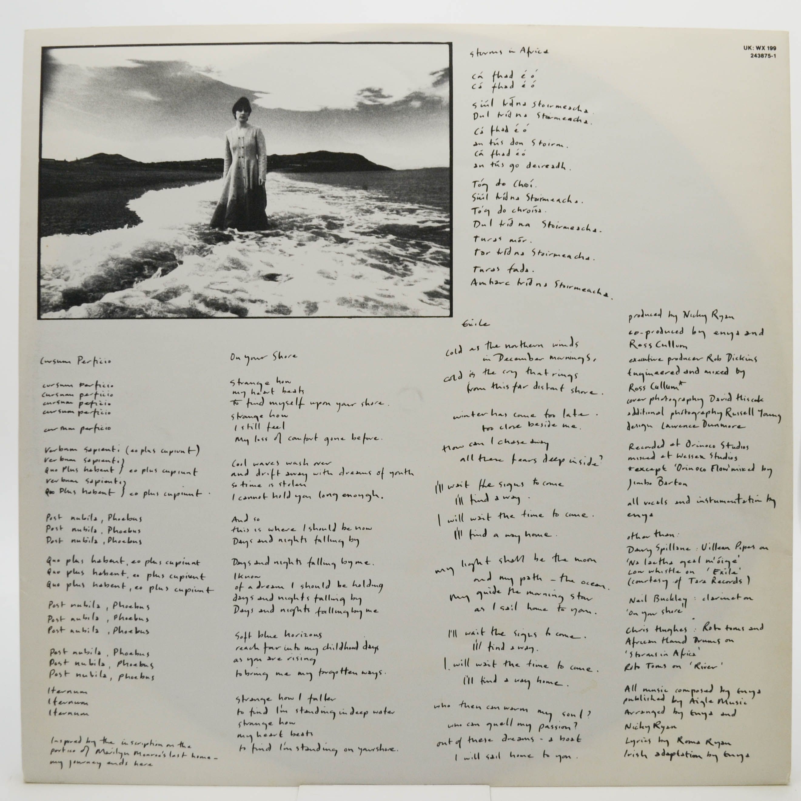 Виниловая пластинка Enya — Watermark, 1988