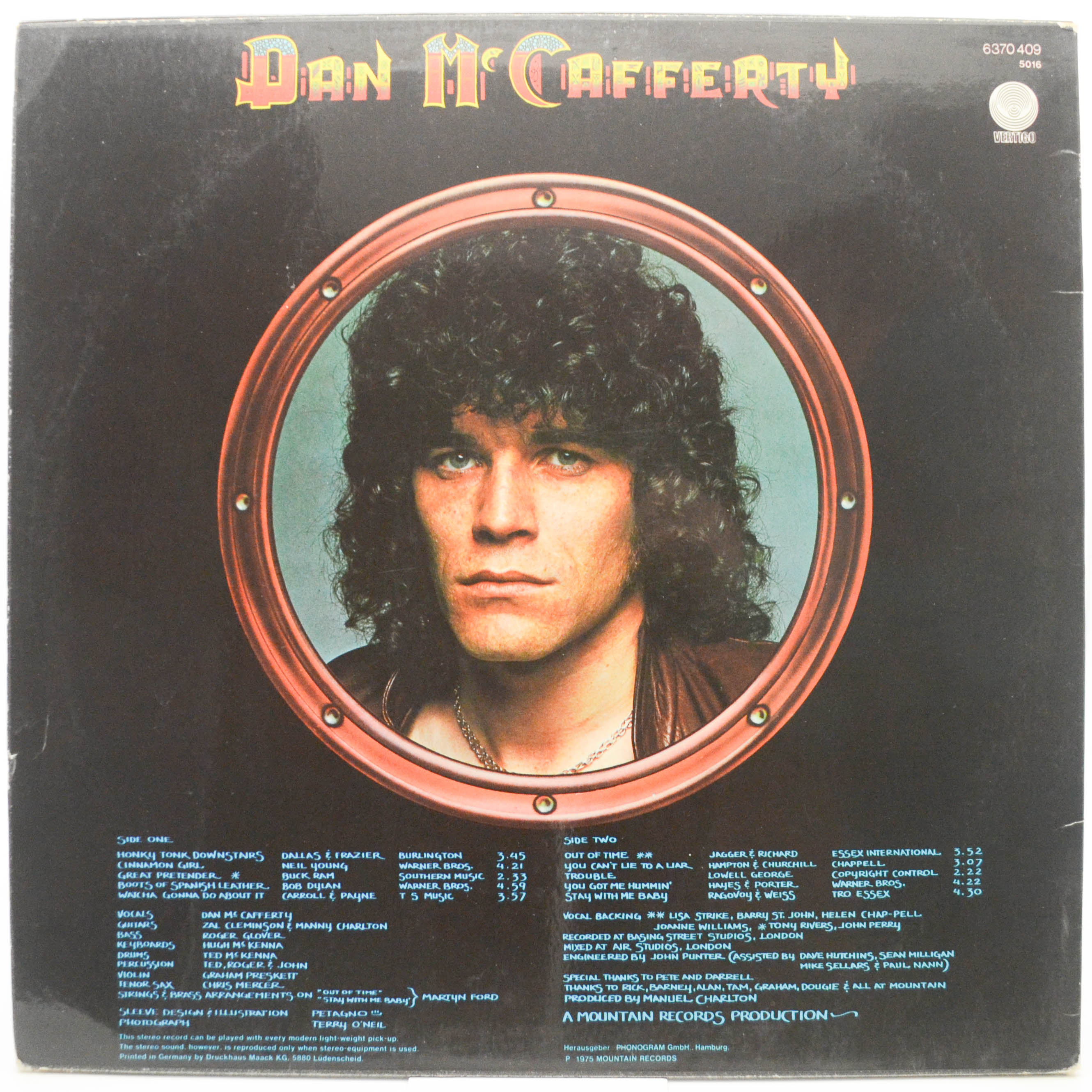 Dan McCafferty — Dan McCafferty, 1975